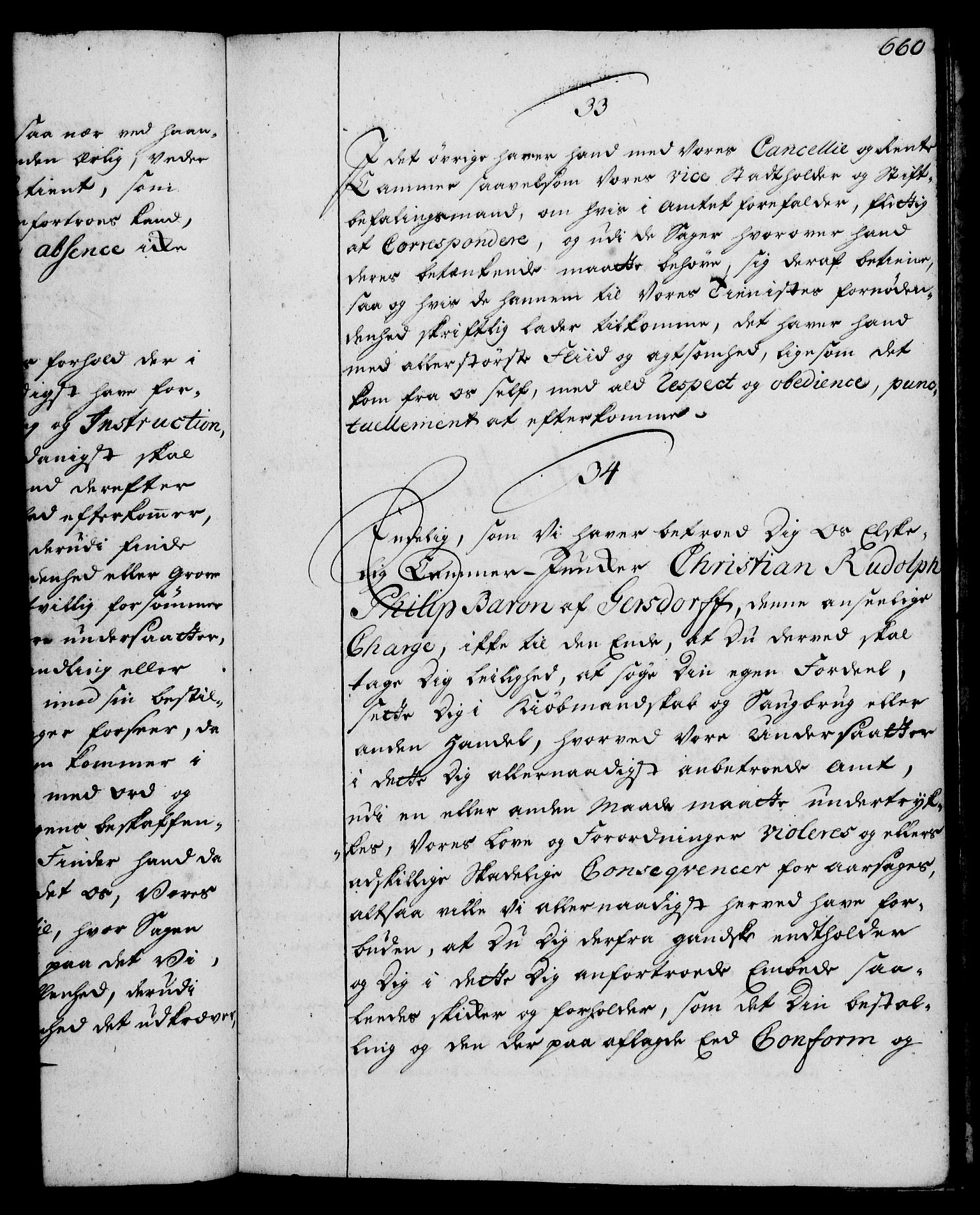 Rentekammeret, Kammerkanselliet, RA/EA-3111/G/Gg/Ggi/L0002: Norsk instruksjonsprotokoll med register (merket RK 53.35), 1729-1751, p. 660