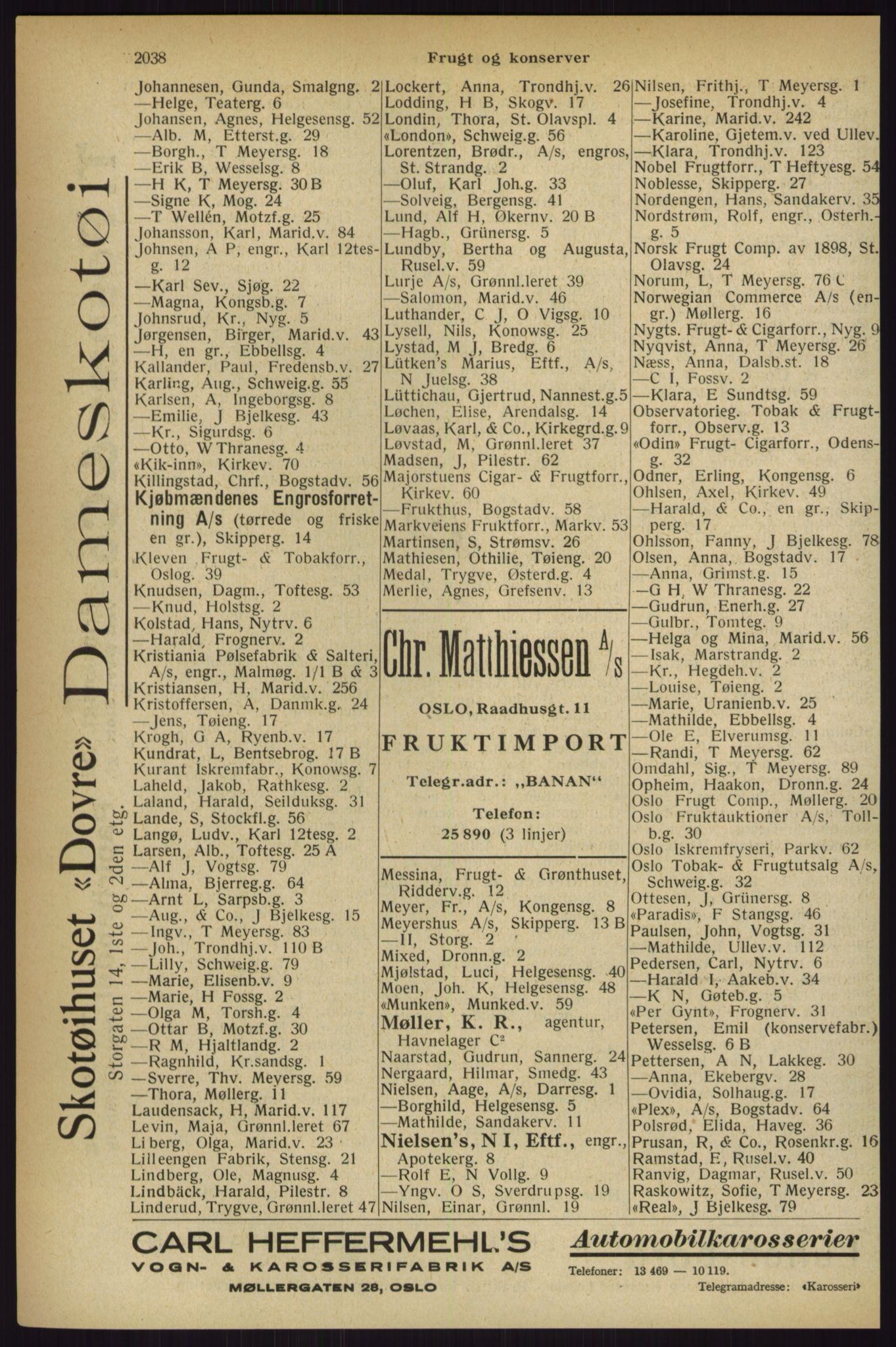 Kristiania/Oslo adressebok, PUBL/-, 1927, p. 2038