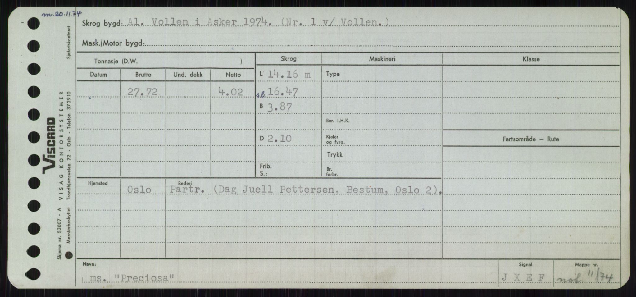 Sjøfartsdirektoratet med forløpere, Skipsmålingen, AV/RA-S-1627/H/Ha/L0004/0002: Fartøy, Mas-R / Fartøy, Odin-R, p. 409