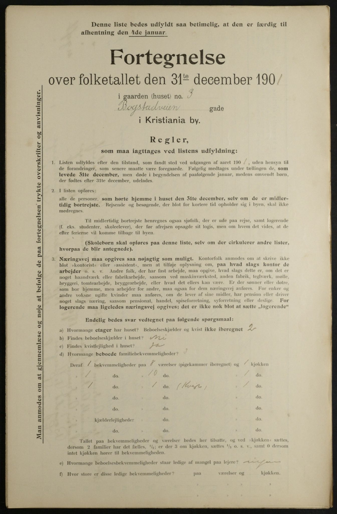 OBA, Municipal Census 1901 for Kristiania, 1901, p. 1138