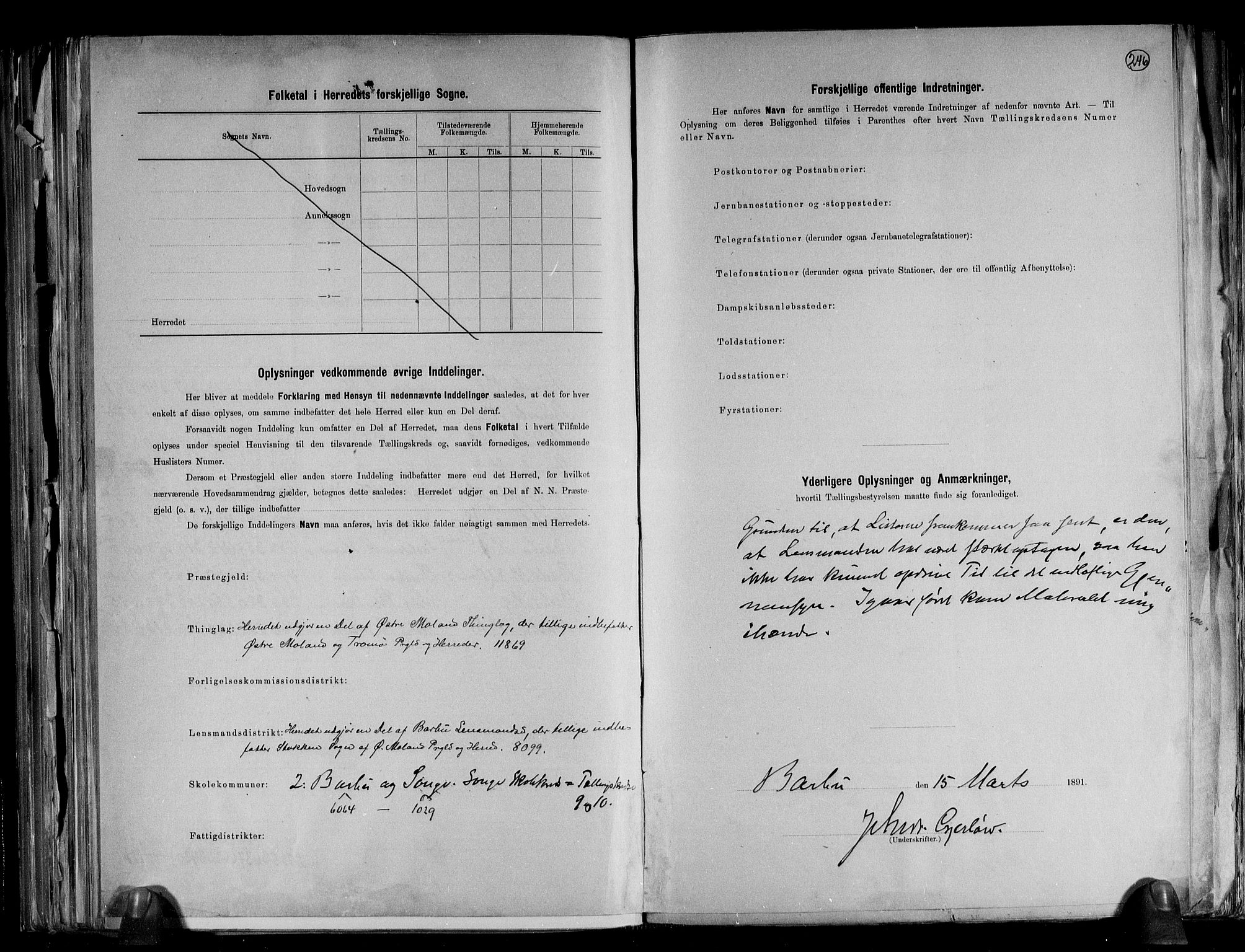 RA, 1891 census for 0990 Barbu, 1891, p. 3