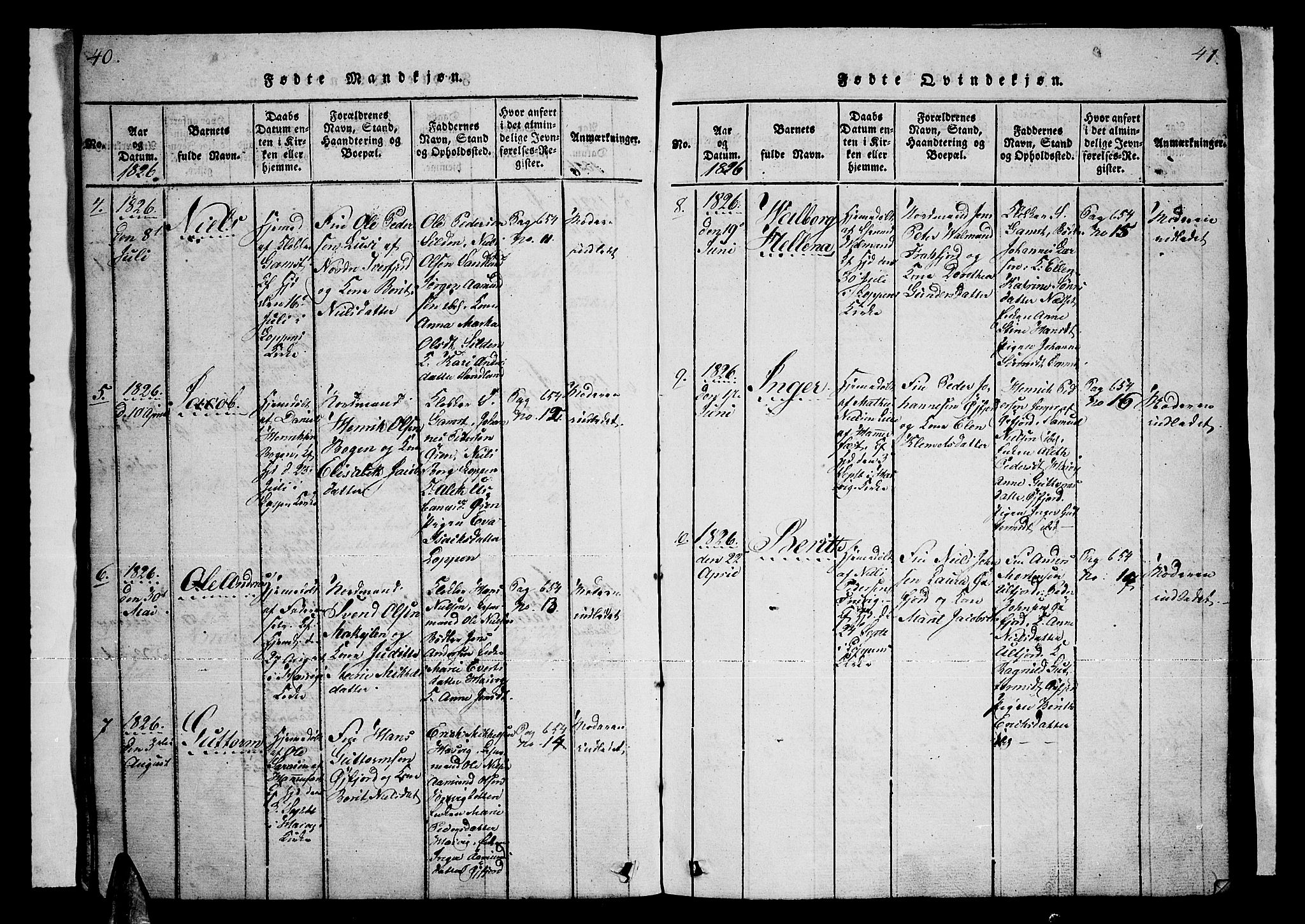 Loppa sokneprestkontor, SATØ/S-1339/H/Ha/L0003kirke: Parish register (official) no. 3, 1820-1848, p. 40-41
