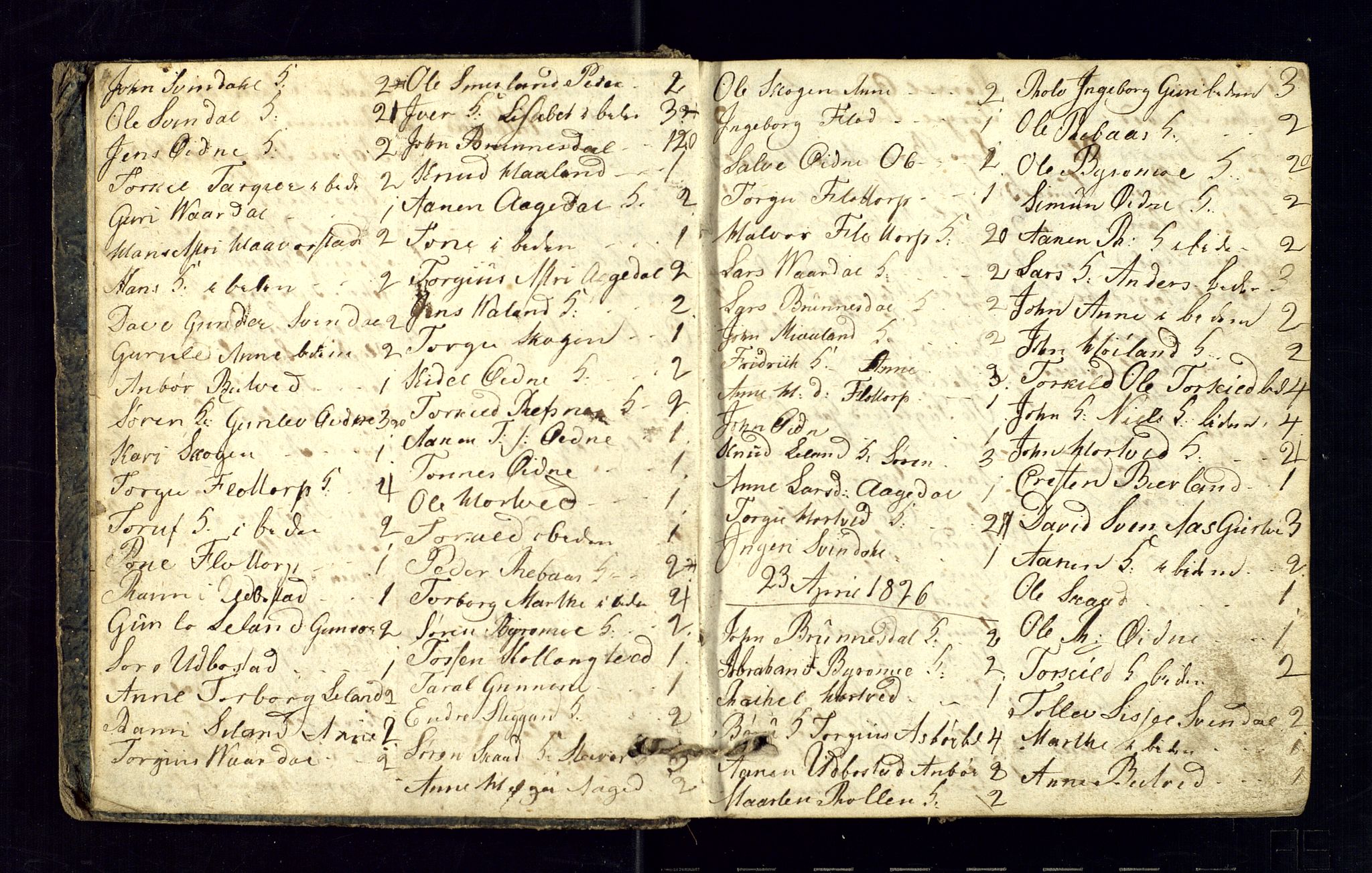 Bjelland sokneprestkontor, SAK/1111-0005/F/Fc/Fcc/L0001: Communicants register no. C-1, 1825-1842, p. 4-5