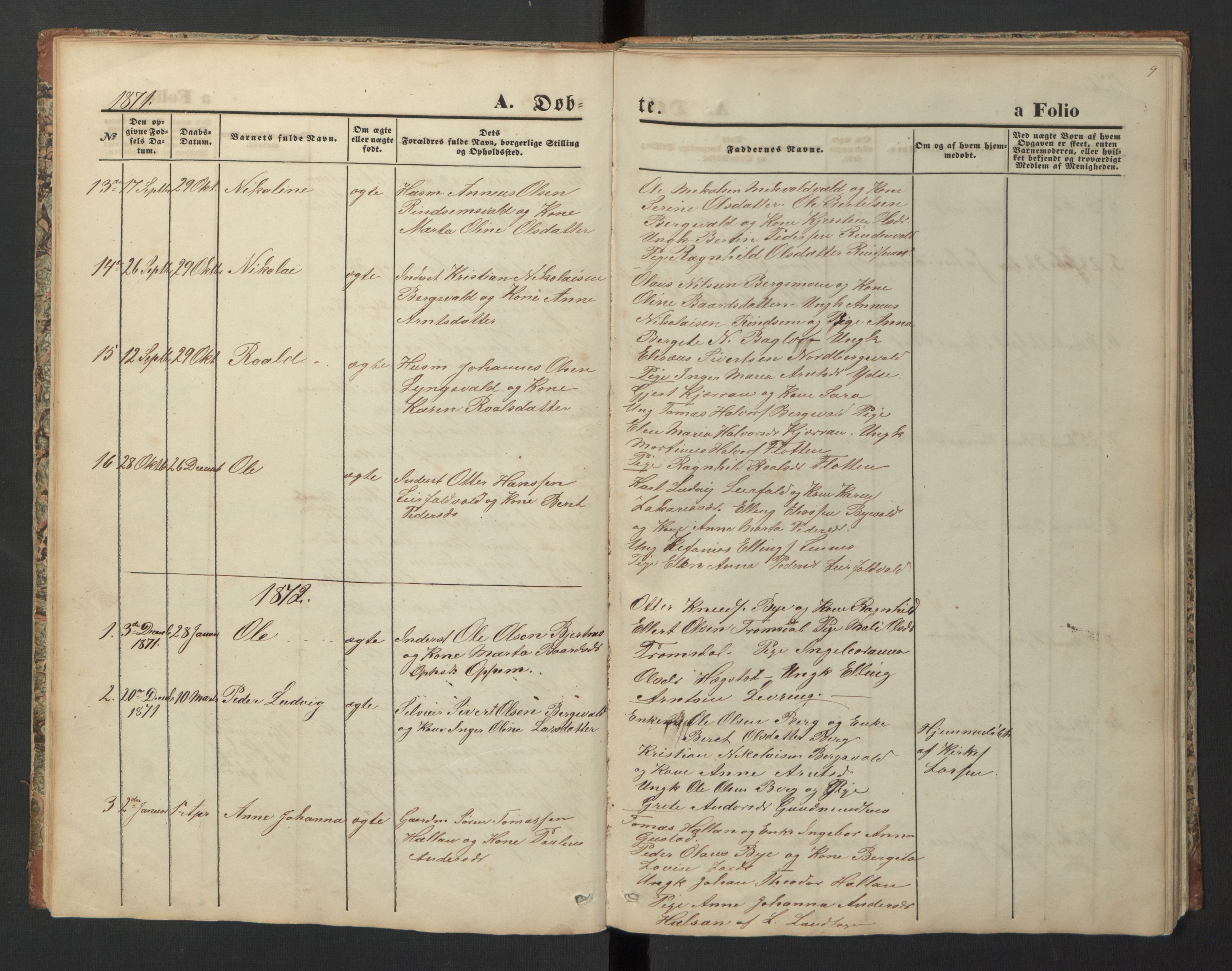 Ministerialprotokoller, klokkerbøker og fødselsregistre - Nord-Trøndelag, SAT/A-1458/726/L0271: Parish register (copy) no. 726C02, 1869-1897, p. 9