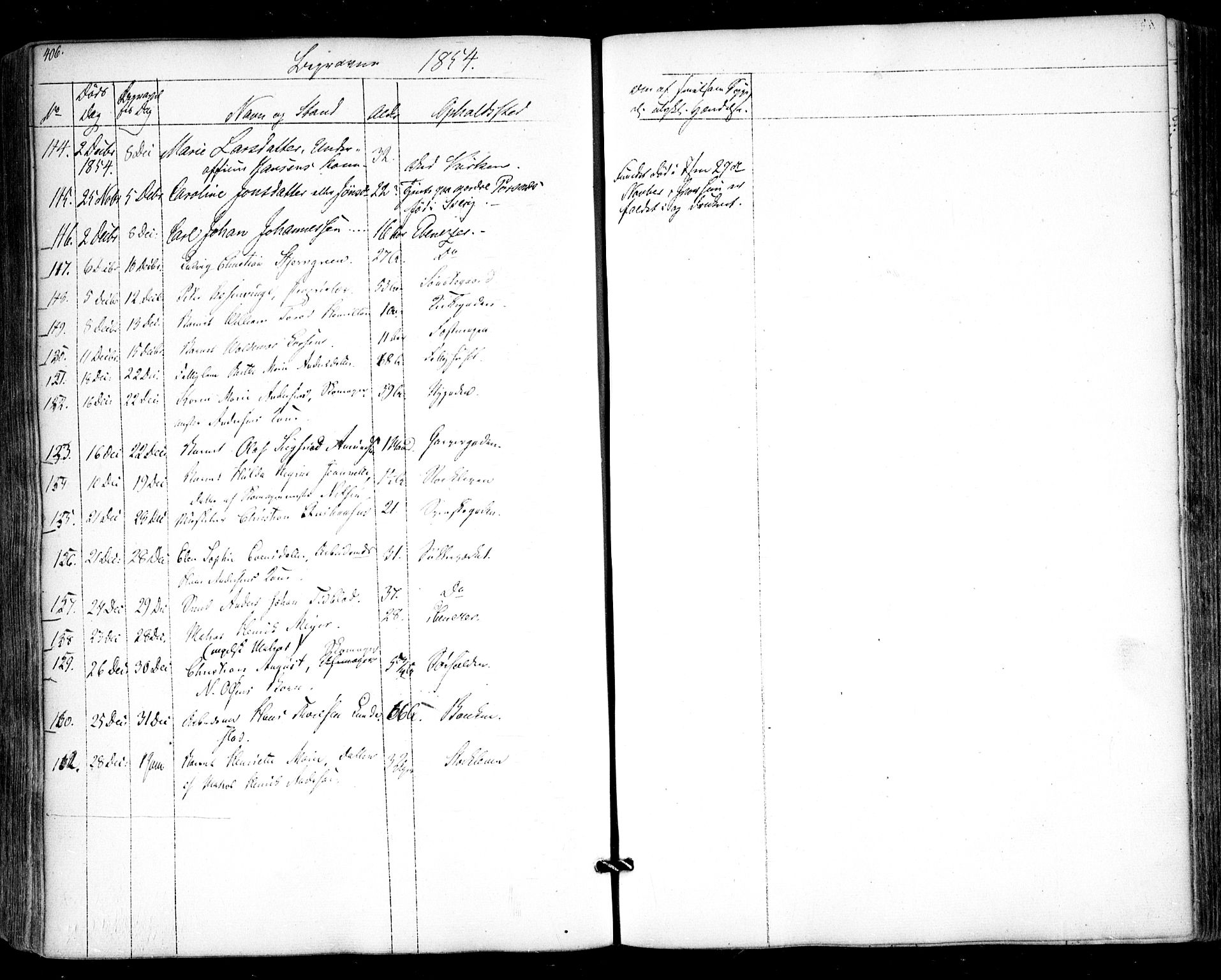 Halden prestekontor Kirkebøker, AV/SAO-A-10909/F/Fa/L0006: Parish register (official) no. I 6, 1845-1856, p. 406