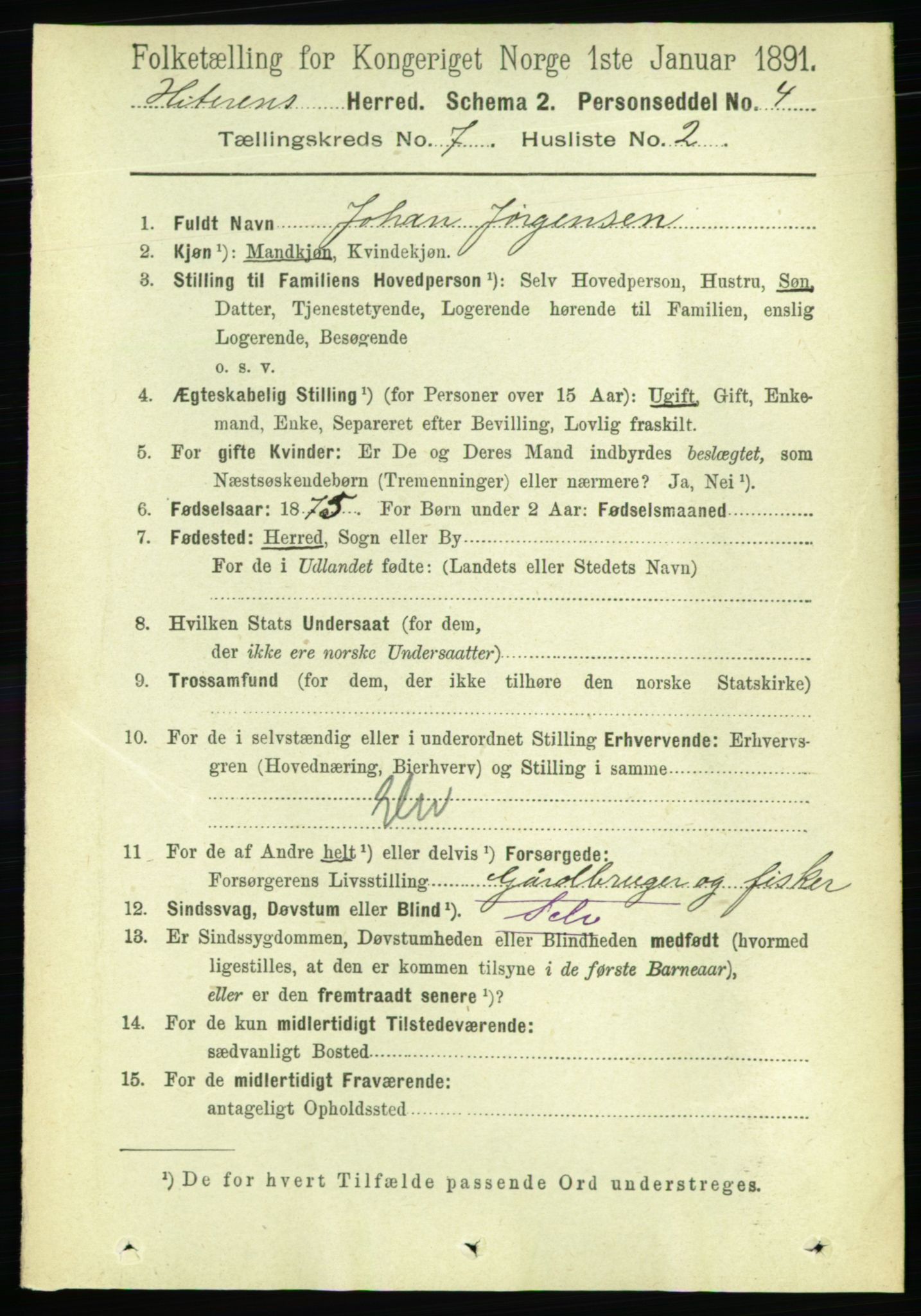 RA, 1891 census for 1617 Hitra, 1891, p. 1252