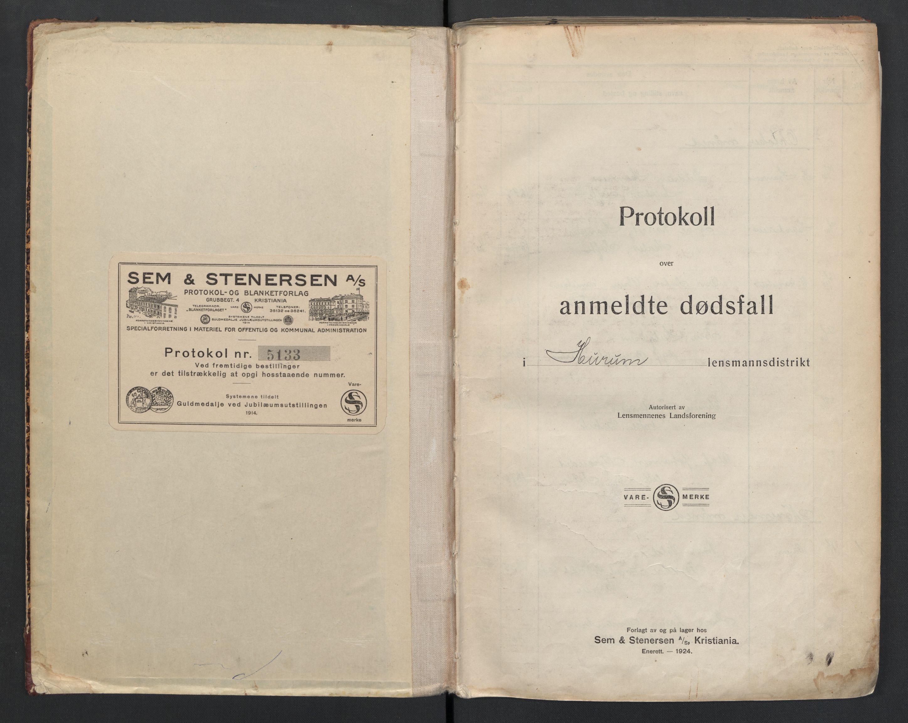 Hurum lensmannskontor, AV/SAKO-A-505/H/Ha/L0003: Dødsfallsprotokoll, 1925-1933