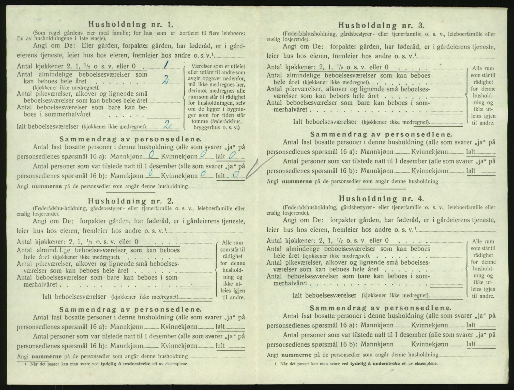 SAKO, 1920 census for Tjølling, 1920, p. 1184