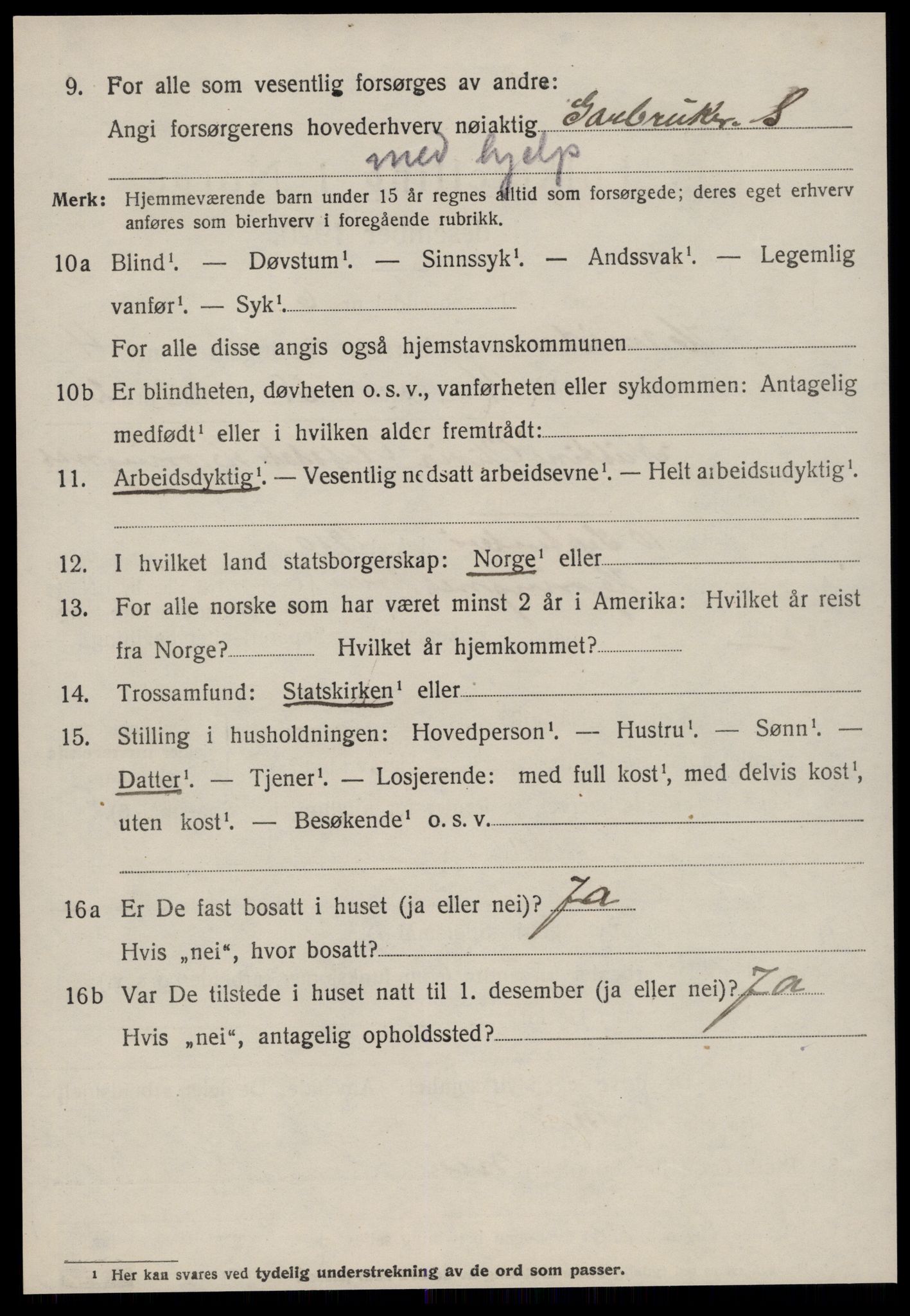 SAT, 1920 census for Hareid, 1920, p. 1862