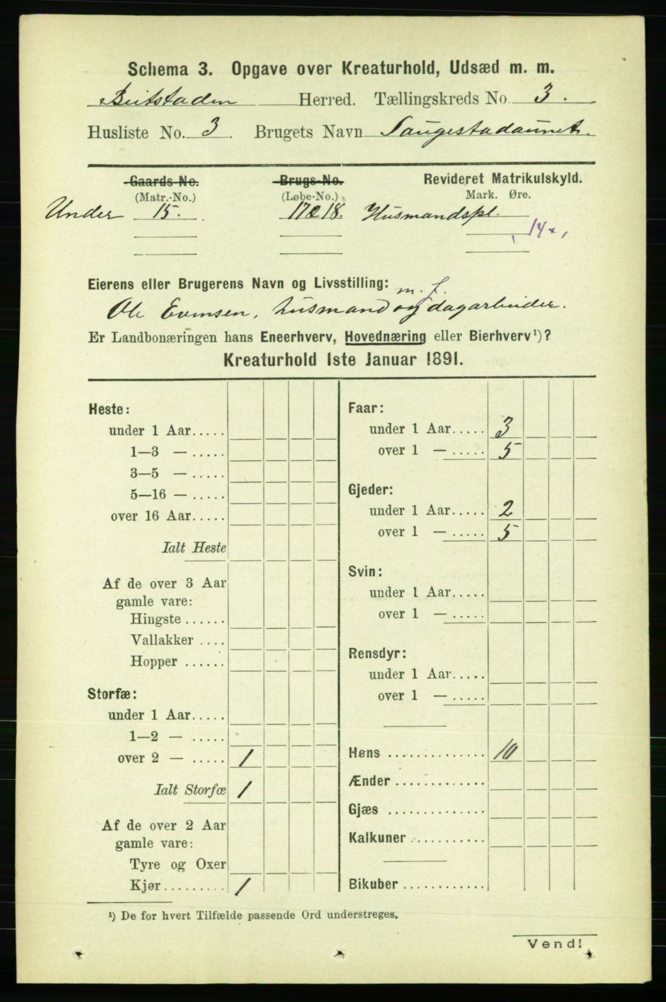 RA, 1891 census for 1727 Beitstad, 1891, p. 5755