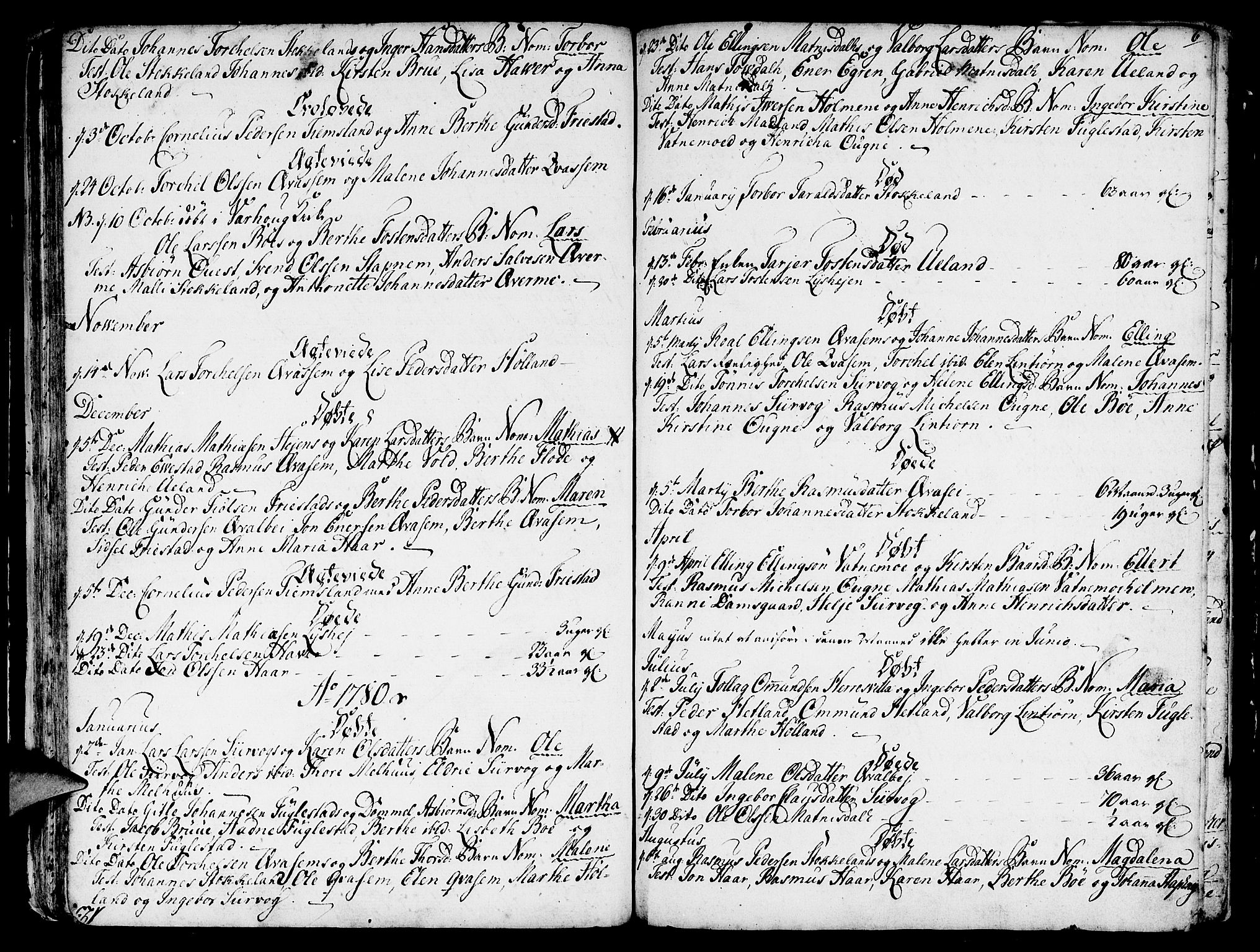 Eigersund sokneprestkontor, SAST/A-101807/S08/L0004: Parish register (official) no. A 4 /2, 1776-1789, p. 6