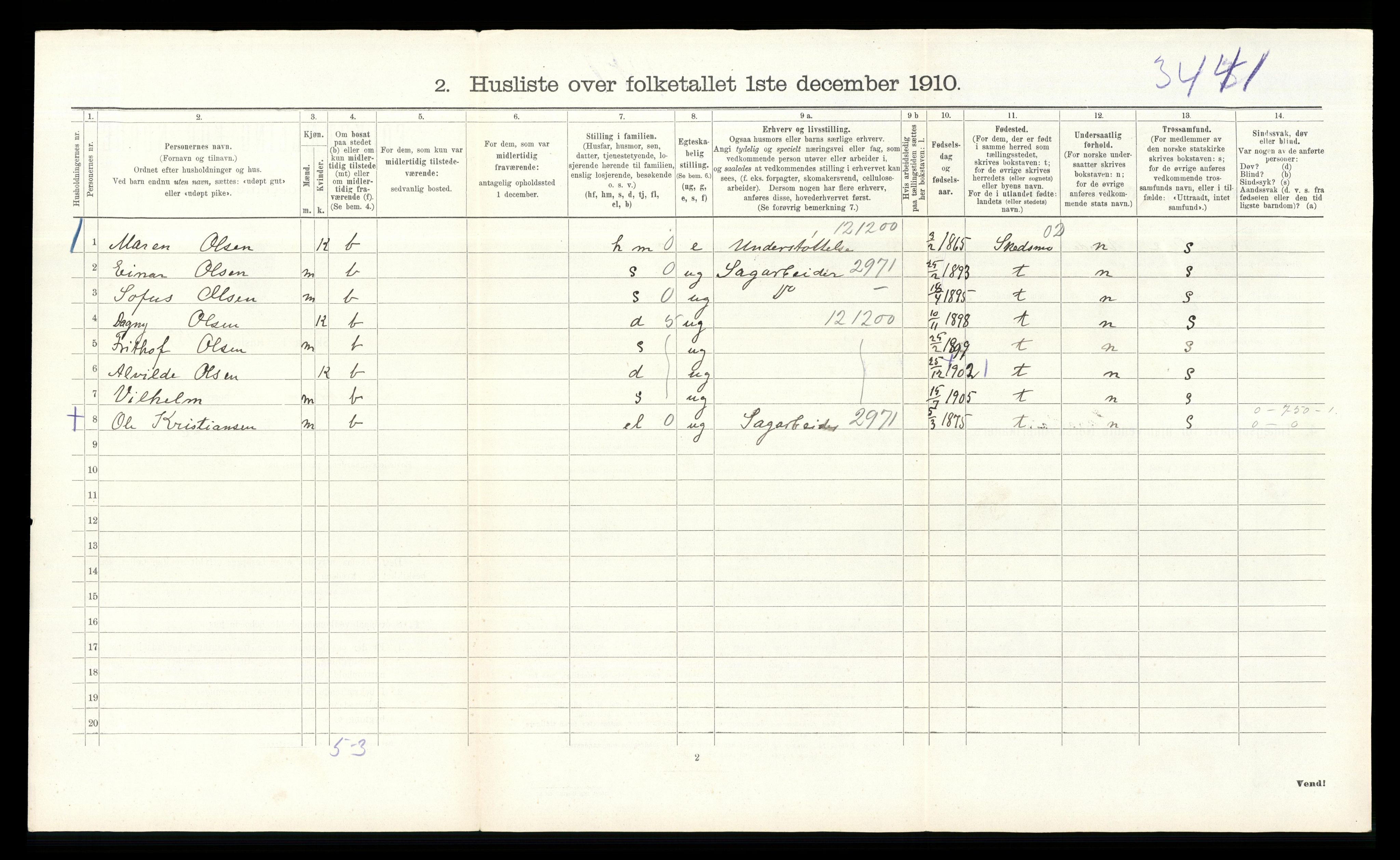 RA, 1910 census for Lillestrøm, 1910, p. 794