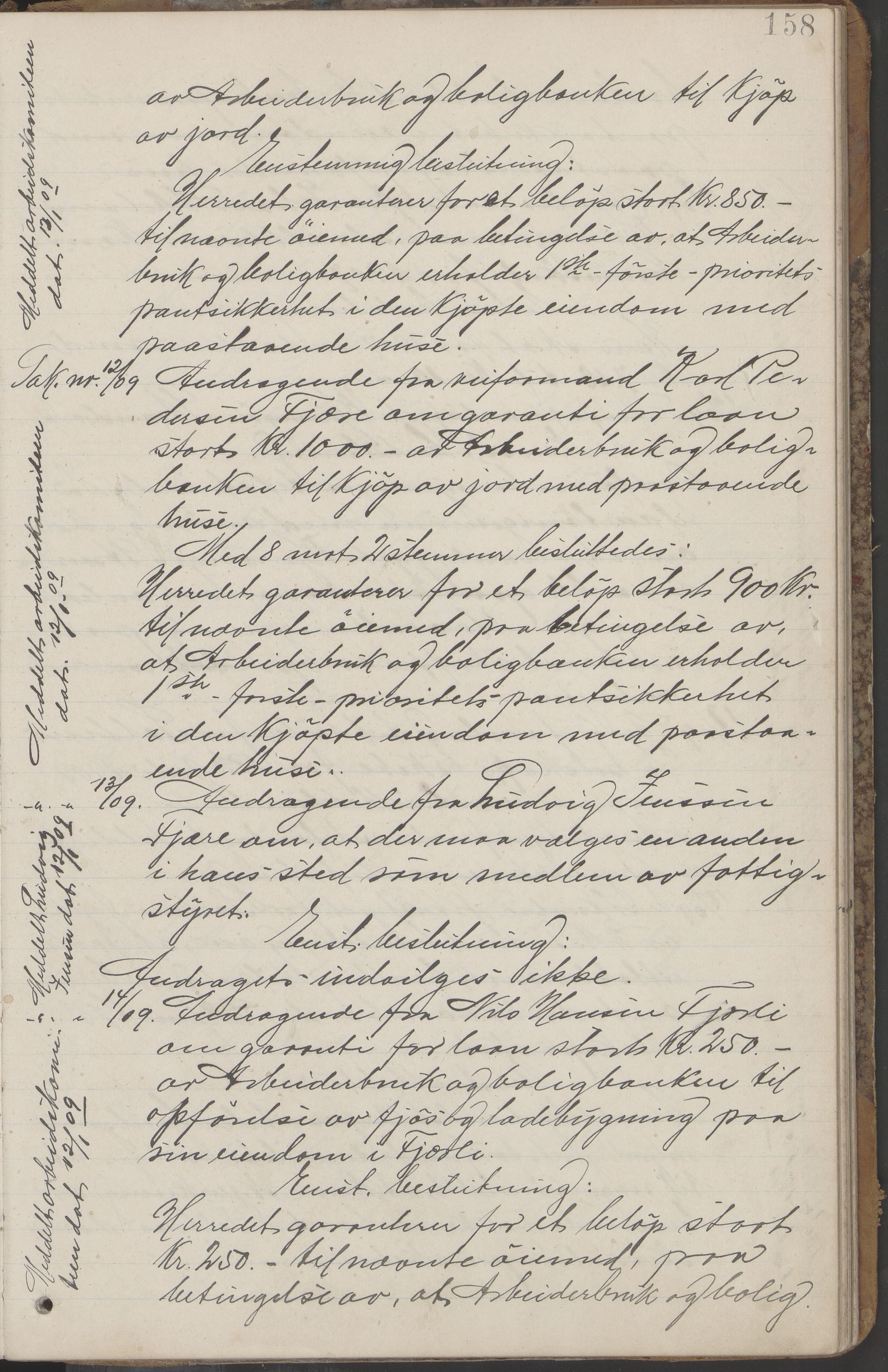 Kjerringøy kommune. Formannskapet, AIN/K-18441.150/A/Aa/L0002: Forhandlingsprotokoll Norfolden- Kjerringø formanskap, 1900-1911