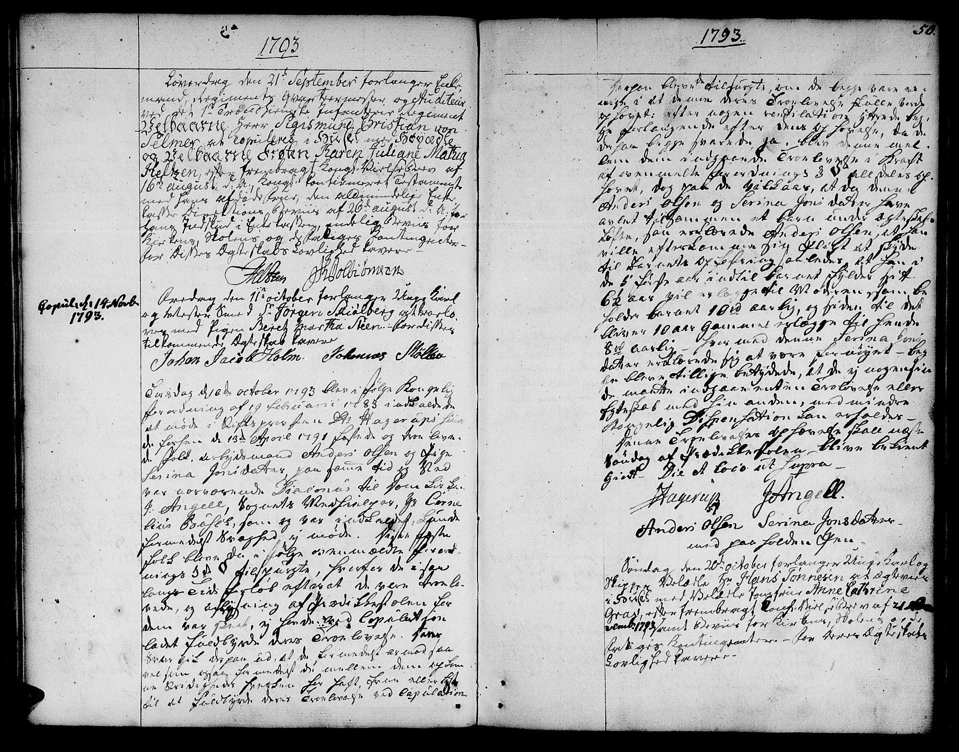 Ministerialprotokoller, klokkerbøker og fødselsregistre - Sør-Trøndelag, SAT/A-1456/601/L0041: Parish register (official) no. 601A09, 1784-1801, p. 50