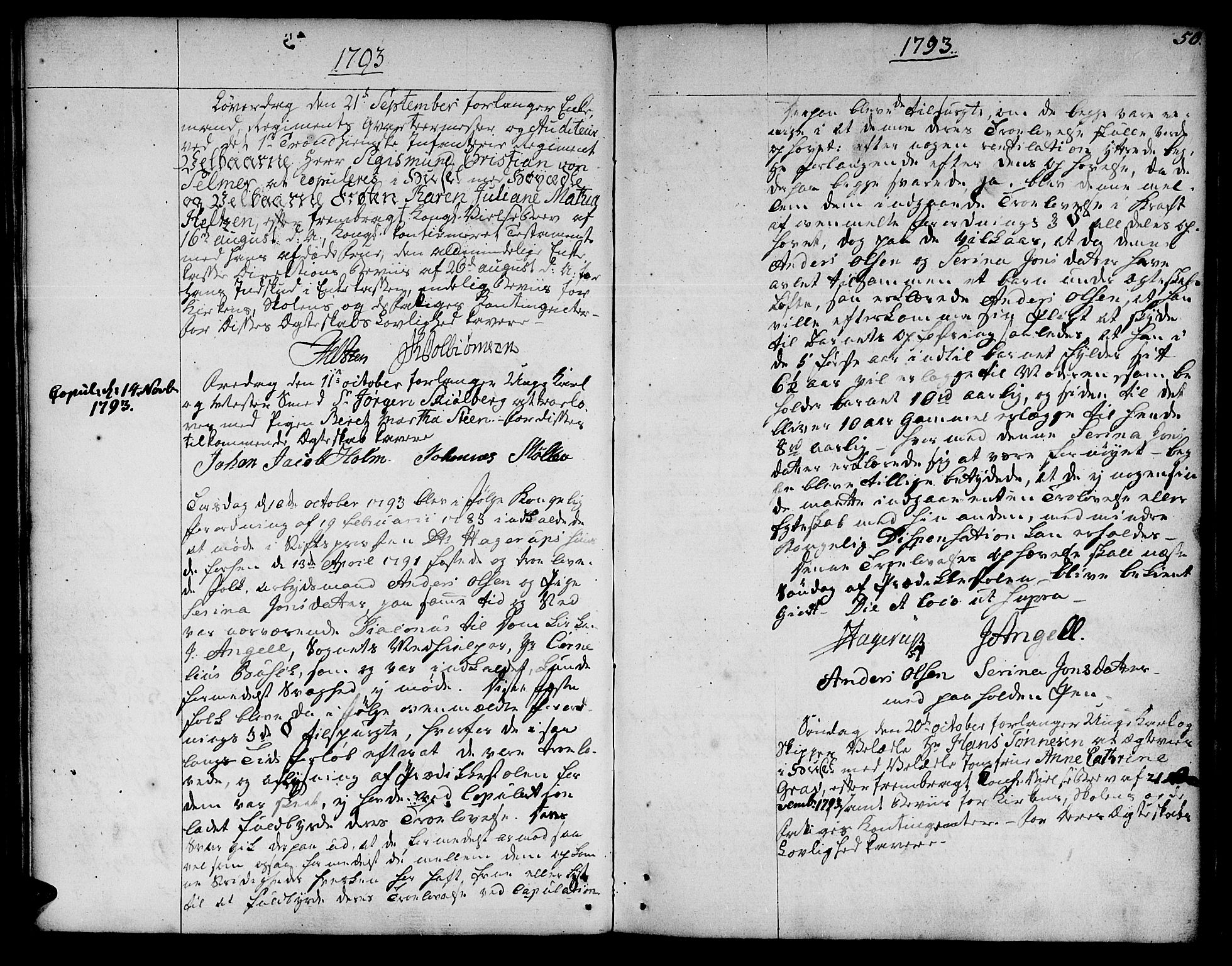 Ministerialprotokoller, klokkerbøker og fødselsregistre - Sør-Trøndelag, AV/SAT-A-1456/601/L0041: Parish register (official) no. 601A09, 1784-1801, p. 50