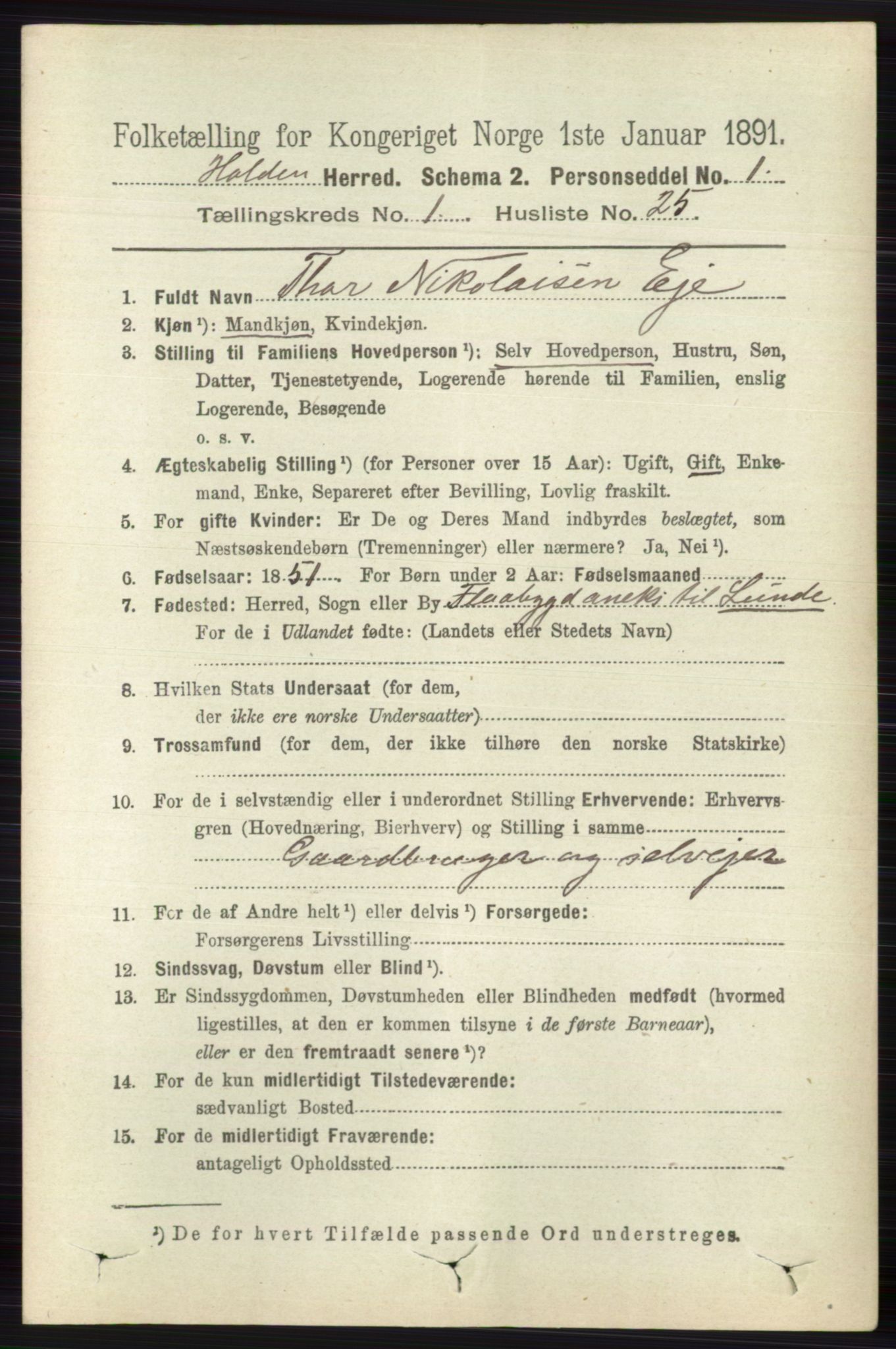 RA, 1891 census for 0819 Holla, 1891, p. 347