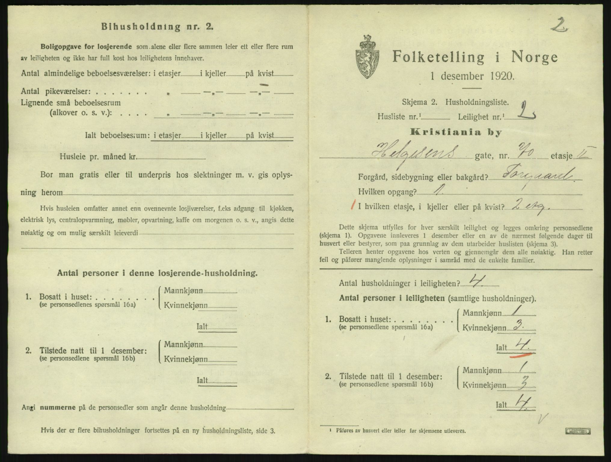 SAO, 1920 census for Kristiania, 1920, p. 39176