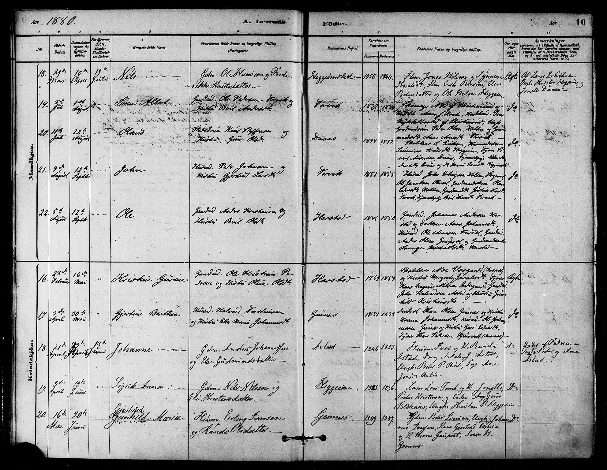 Ministerialprotokoller, klokkerbøker og fødselsregistre - Møre og Romsdal, AV/SAT-A-1454/584/L0967: Parish register (official) no. 584A07, 1879-1894, p. 10