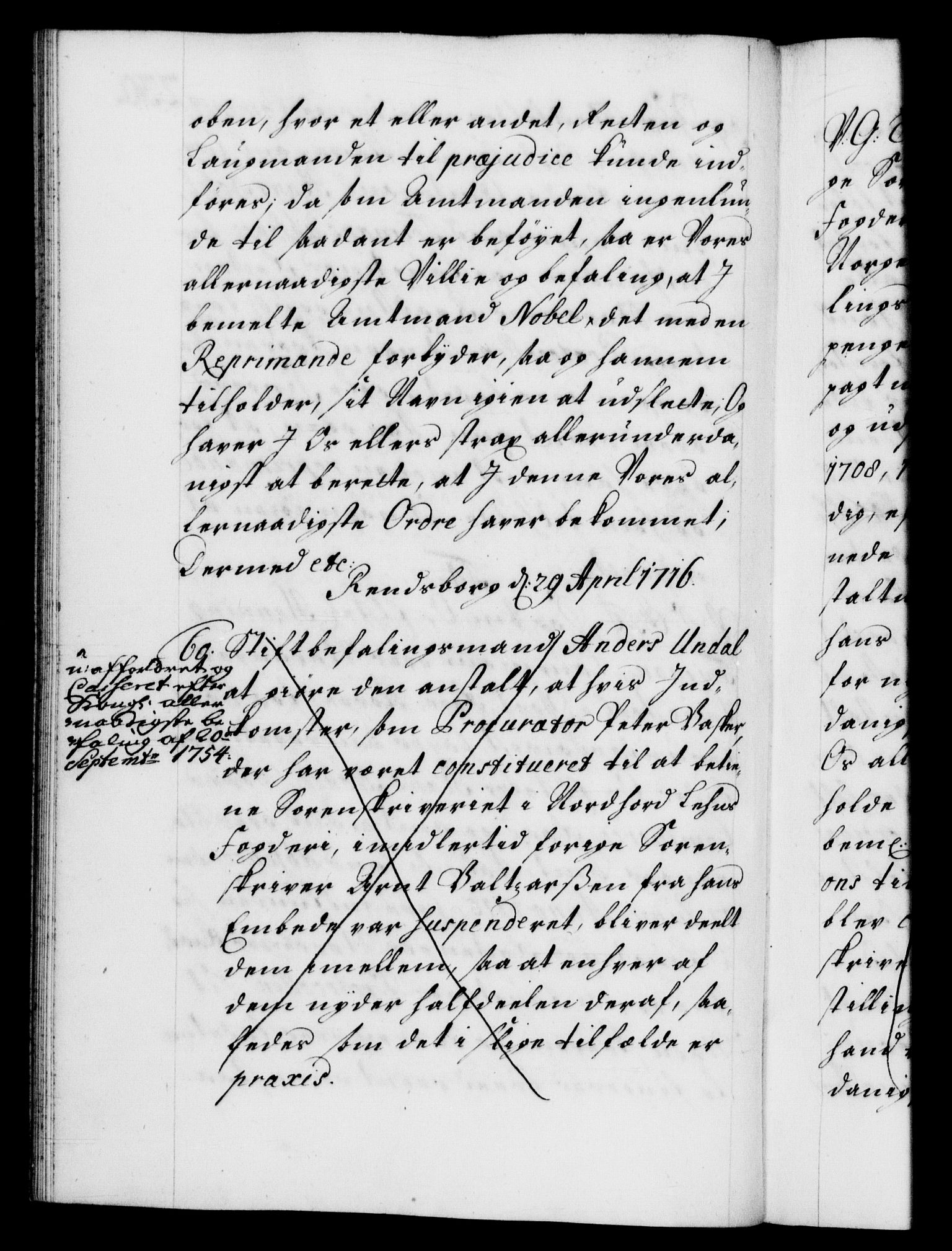 Danske Kanselli 1572-1799, AV/RA-EA-3023/F/Fc/Fca/Fcab/L0020: Norske tegnelser, 1715-1718, p. 230b