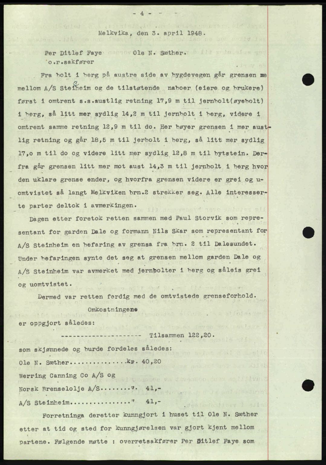 Nordmøre sorenskriveri, AV/SAT-A-4132/1/2/2Ca: Mortgage book no. A110, 1948-1949, Diary no: : 496/1949