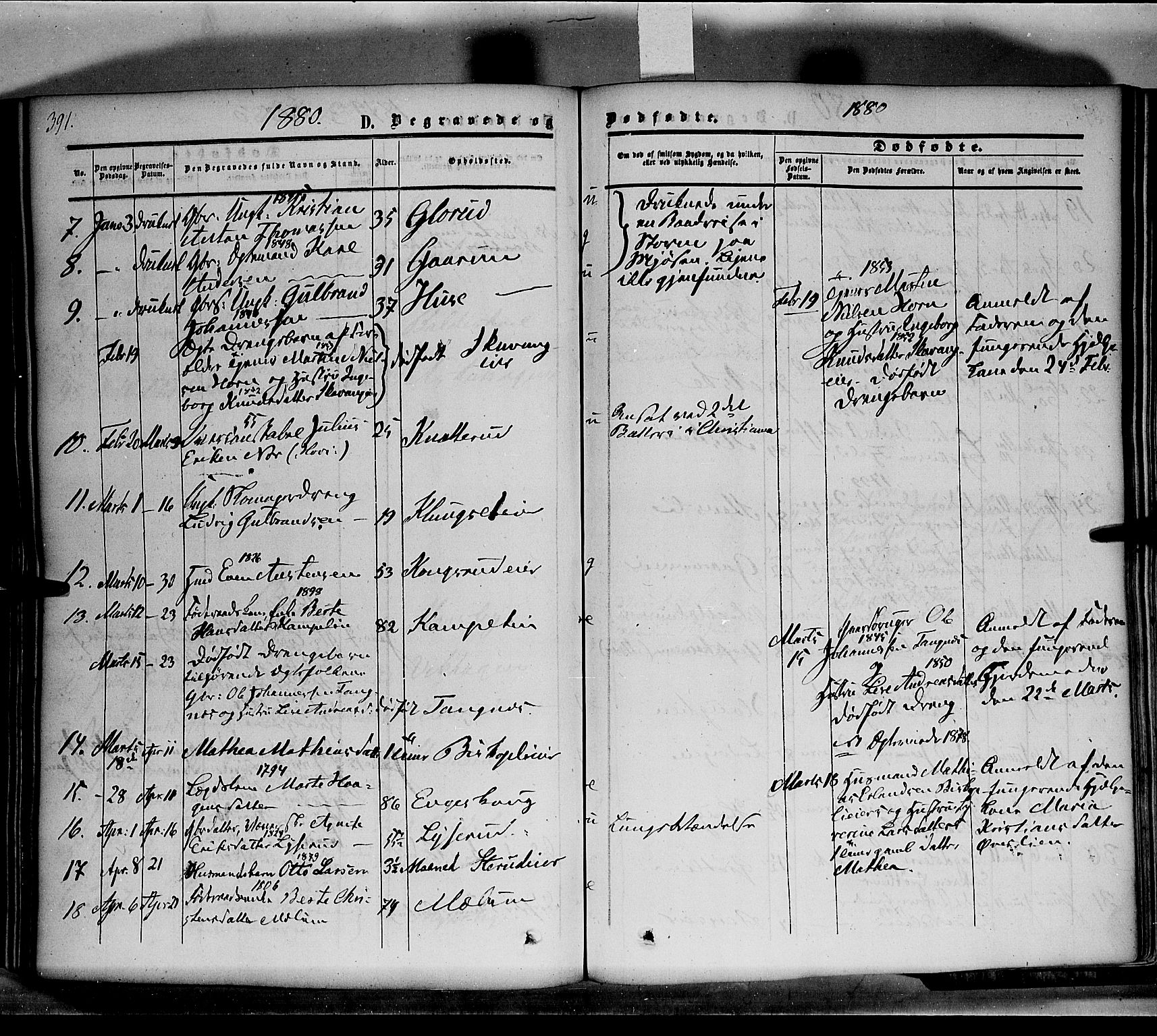 Nes prestekontor, Hedmark, SAH/PREST-020/K/Ka/L0004: Parish register (official) no. 4, 1852-1886, p. 391