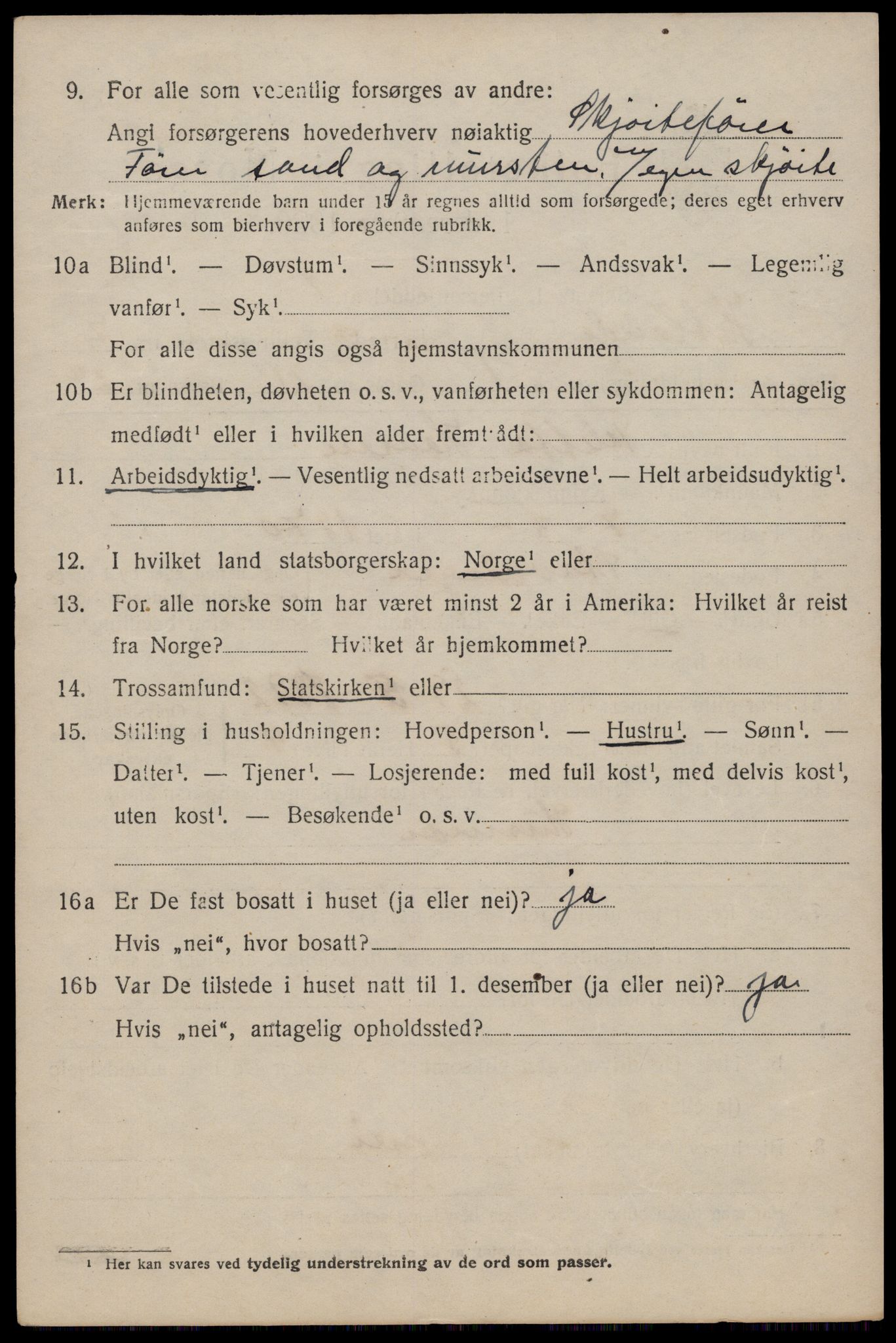 SAST, 1920 census for Hetland, 1920, p. 13890