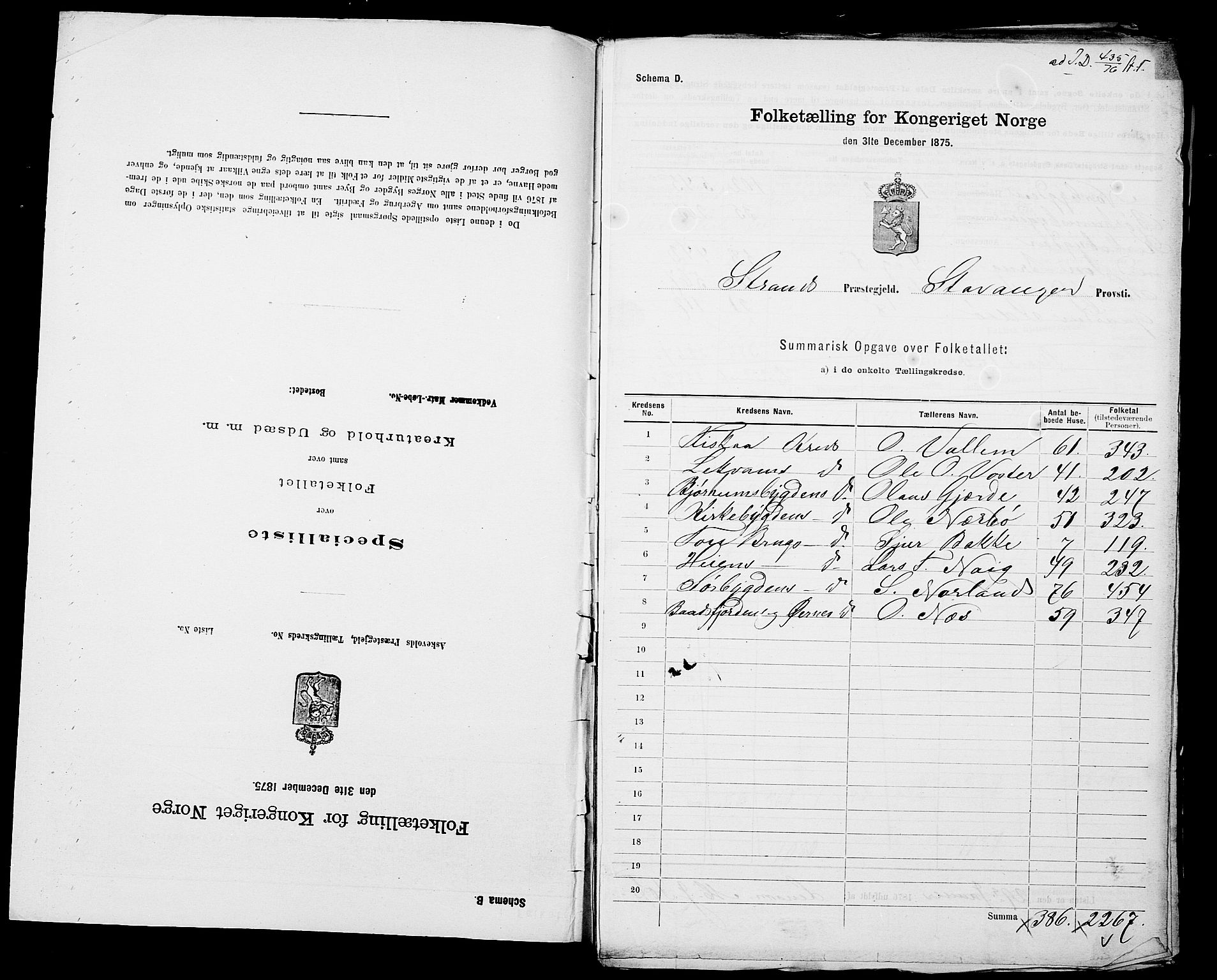 SAST, 1875 census for 1130P Strand, 1875, p. 2