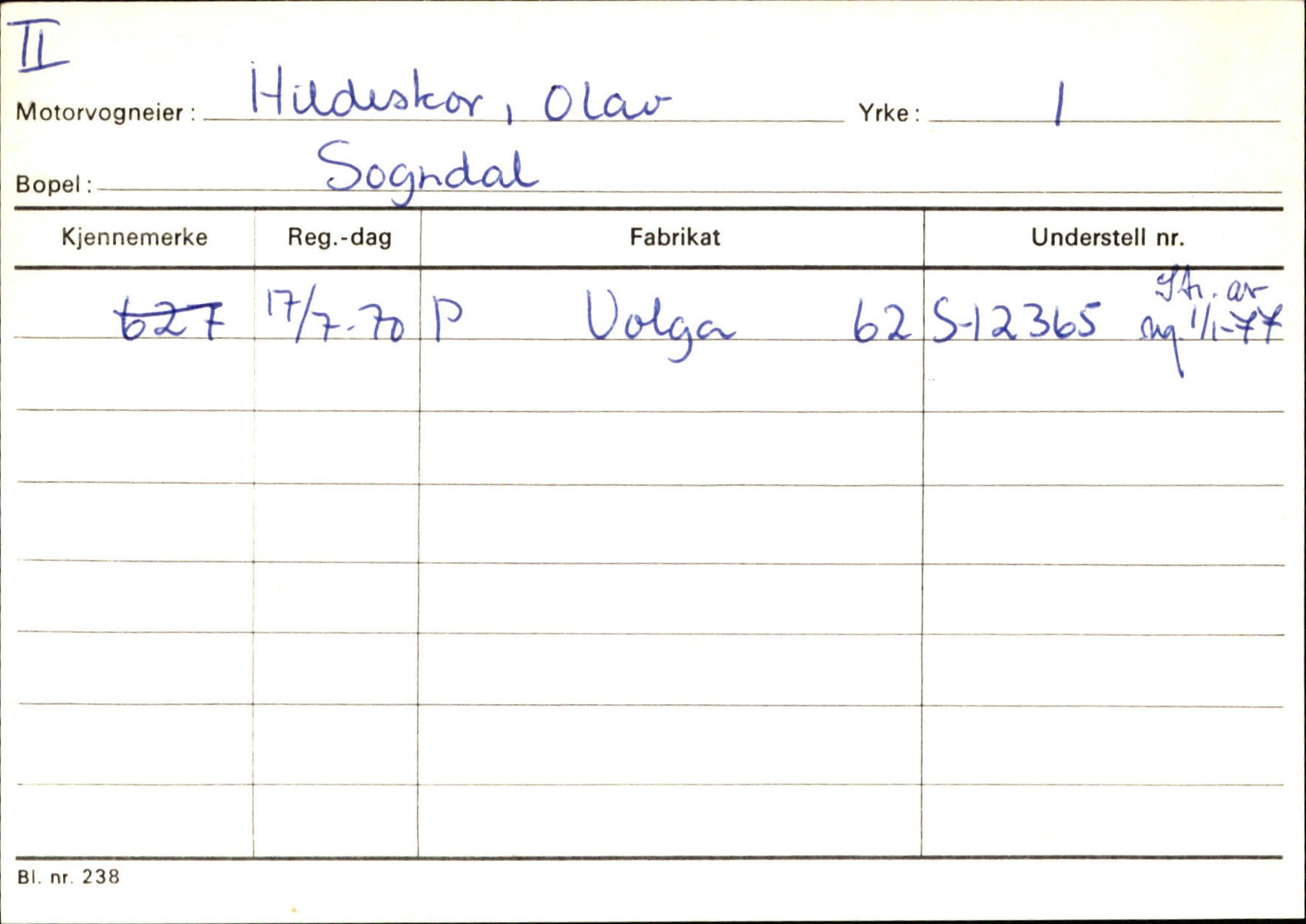 Statens vegvesen, Sogn og Fjordane vegkontor, AV/SAB-A-5301/4/F/L0124: Eigarregister Sogndal A-U, 1945-1975, p. 906