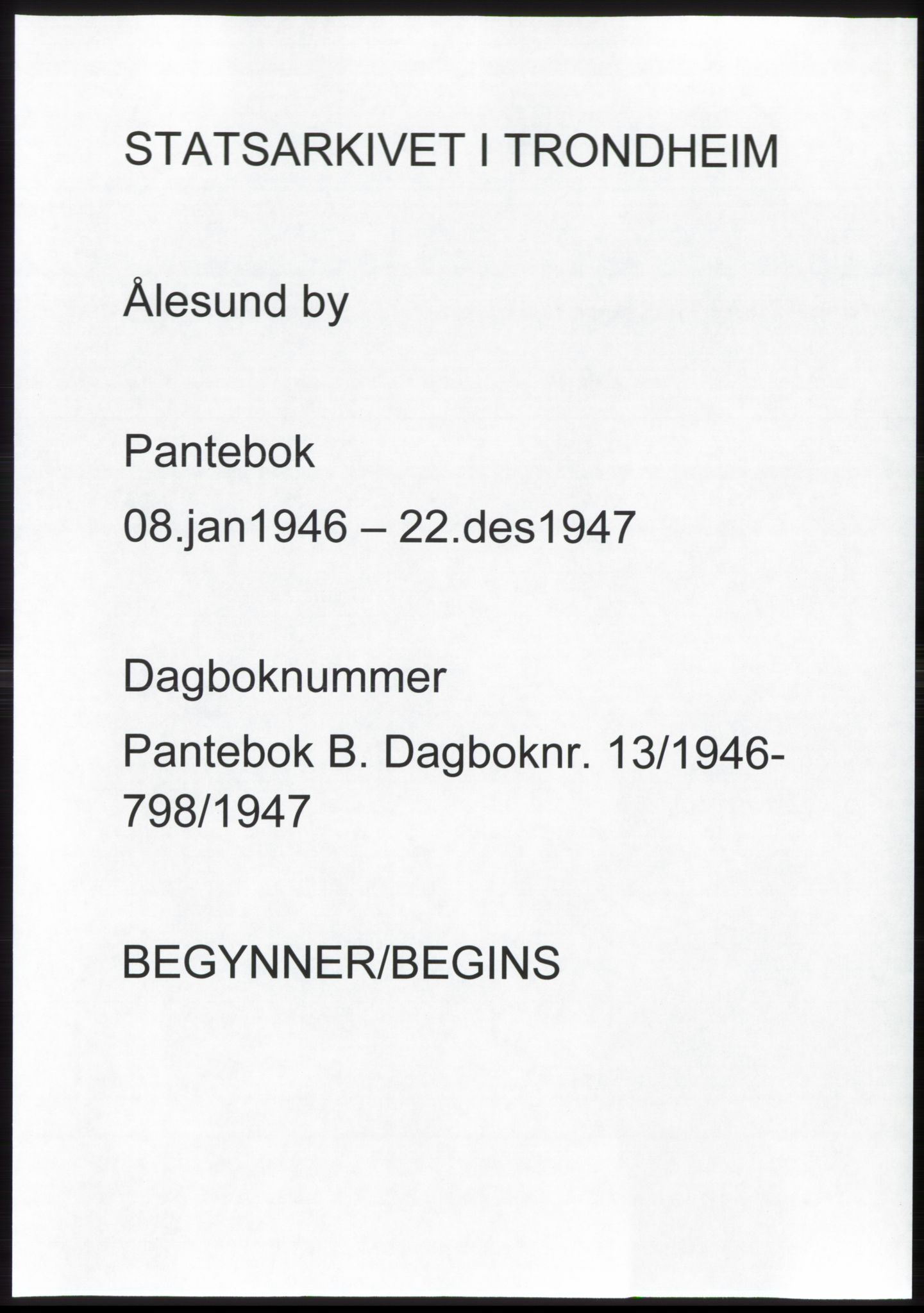 Ålesund byfogd, AV/SAT-A-4384: Mortgage book no. B34-35 b, 1946-1947, Deed date: 08.01.1946