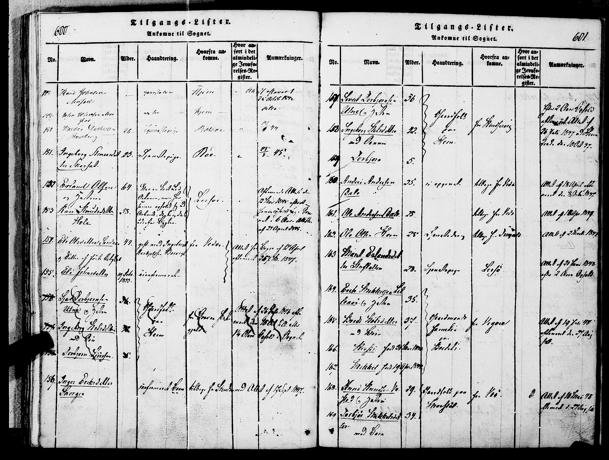 Ministerialprotokoller, klokkerbøker og fødselsregistre - Møre og Romsdal, SAT/A-1454/545/L0585: Parish register (official) no. 545A01, 1818-1853, p. 600-601