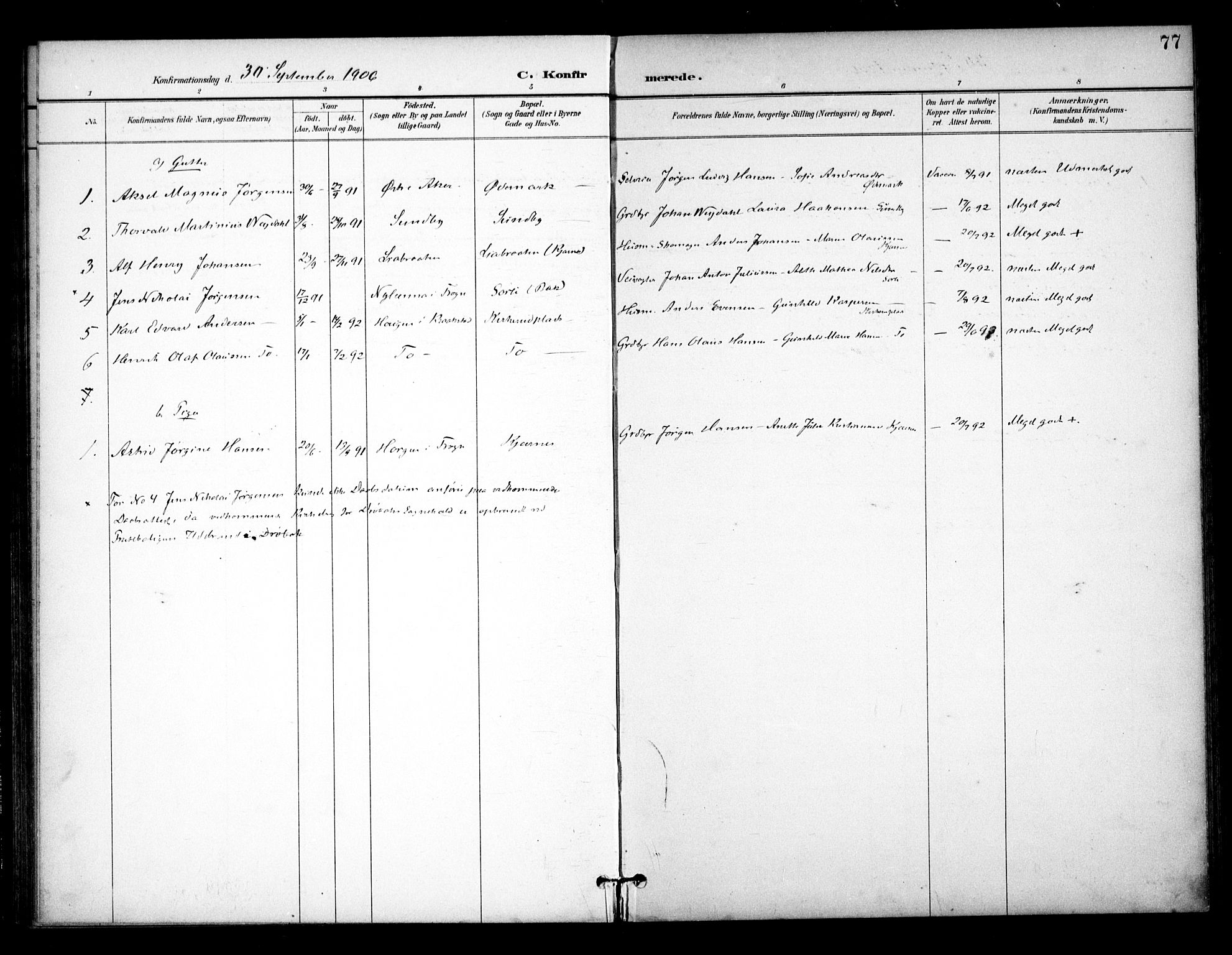 Ås prestekontor Kirkebøker, AV/SAO-A-10894/F/Fb/L0002: Parish register (official) no. II 2, 1895-1916, p. 77