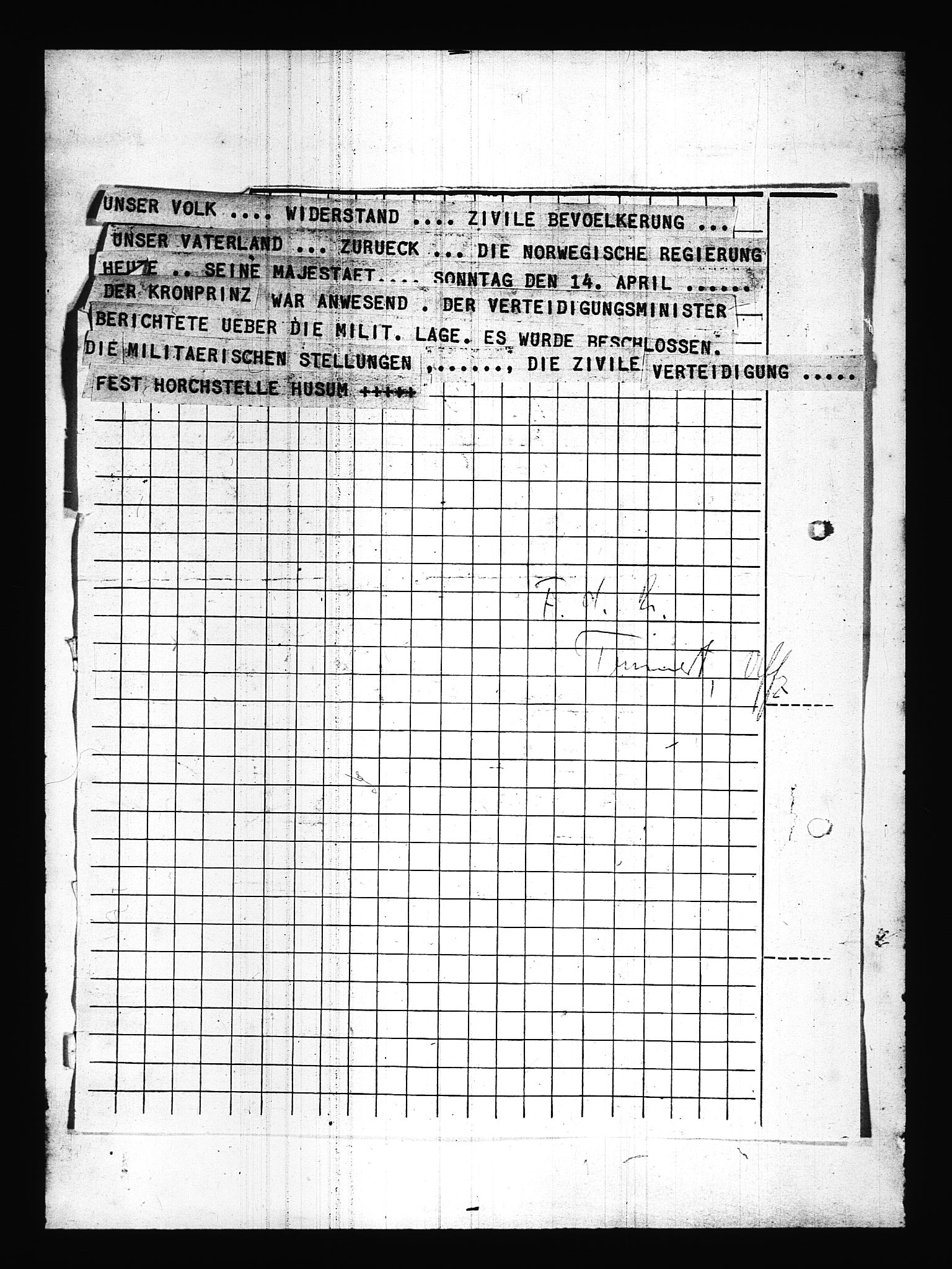 Documents Section, AV/RA-RAFA-2200/V/L0085: Amerikansk mikrofilm "Captured German Documents".
Box No. 724.  FKA jnr. 615/1954., 1940-1941, p. 19