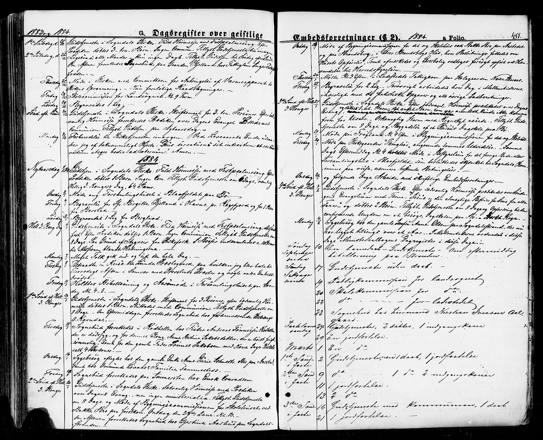 Sokndal sokneprestkontor, AV/SAST-A-101808: Parish register (official) no. A 10, 1874-1886, p. 451