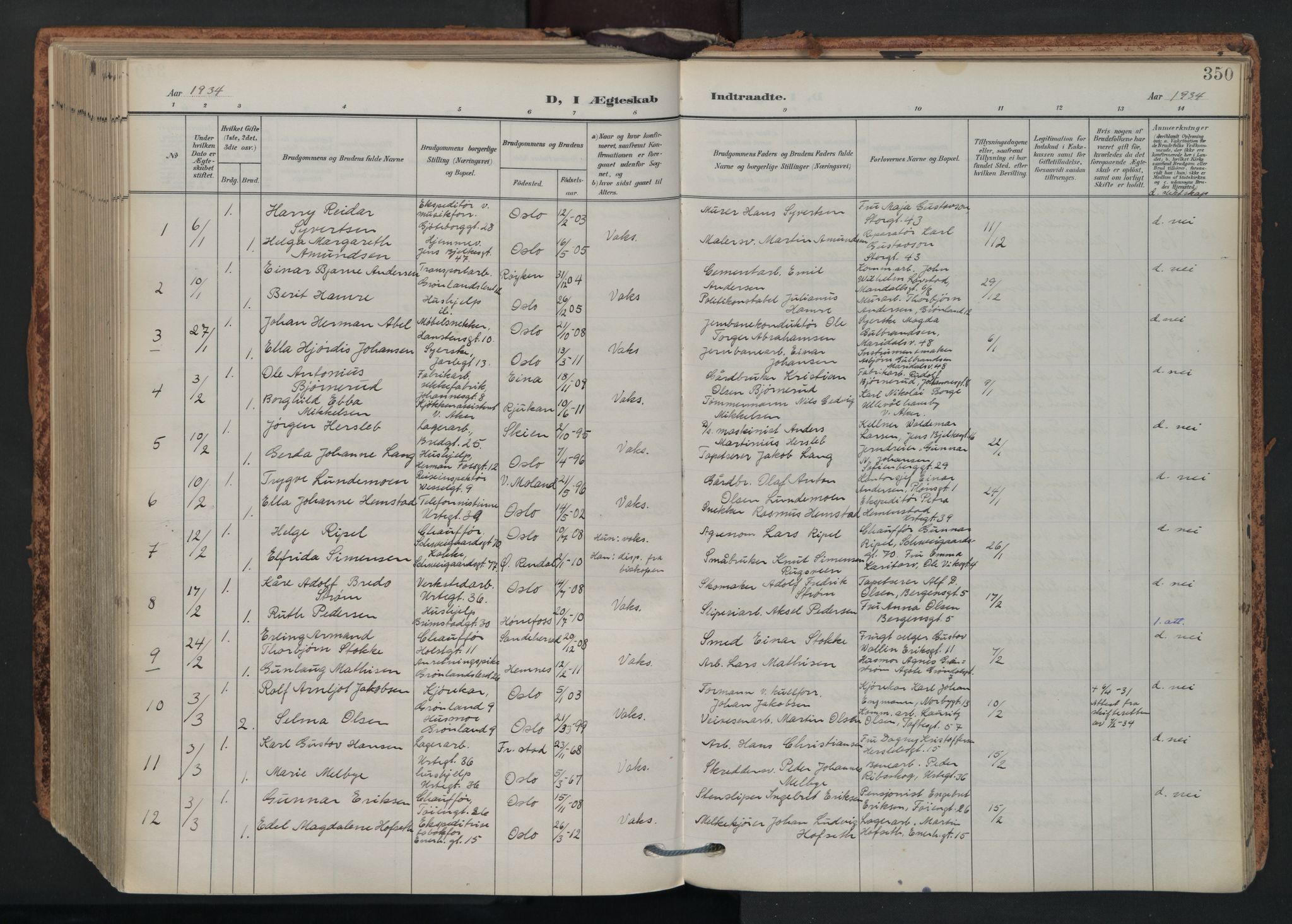 Grønland prestekontor Kirkebøker, SAO/A-10848/F/Fa/L0017: Parish register (official) no. 17, 1906-1934, p. 350