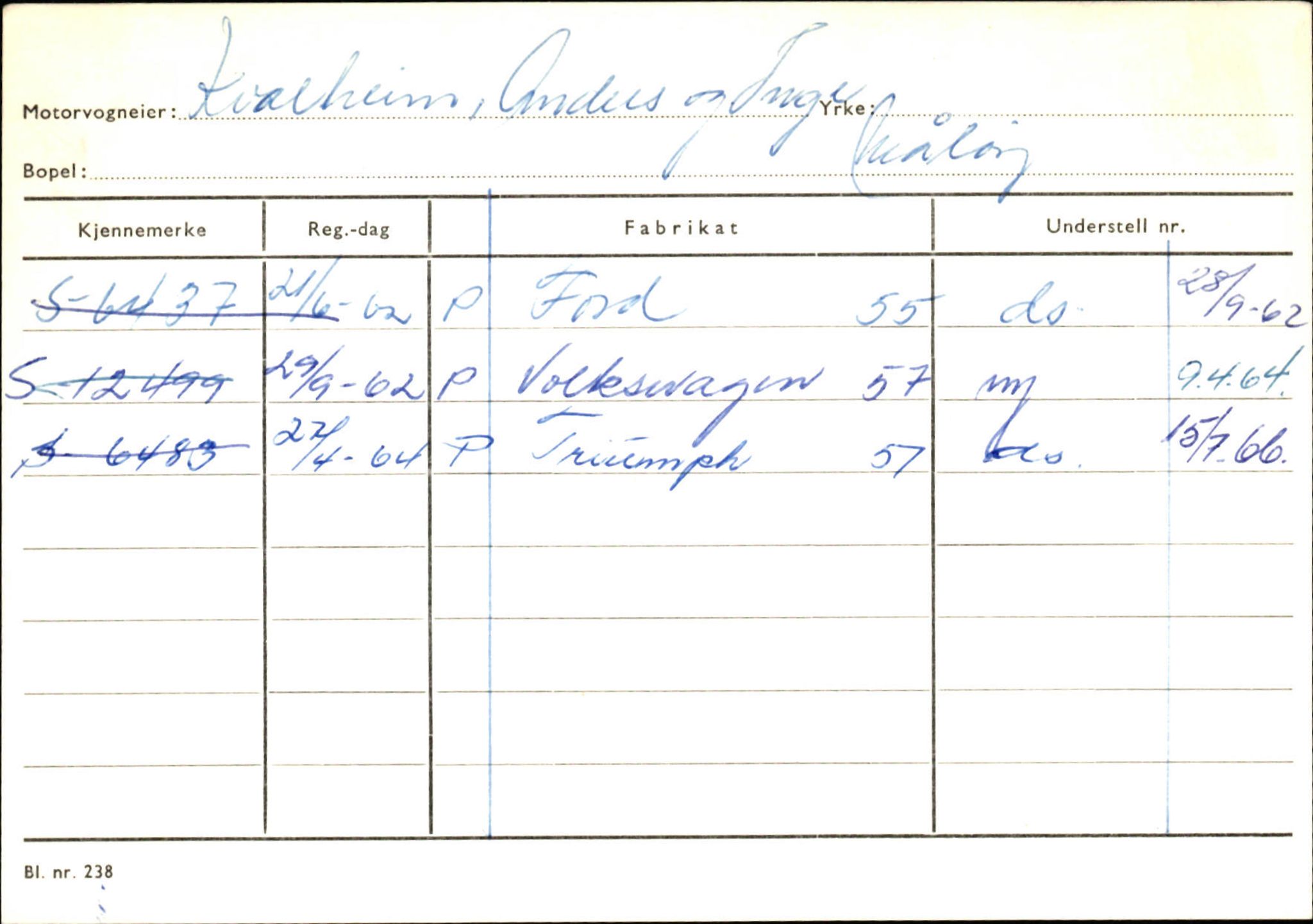 Statens vegvesen, Sogn og Fjordane vegkontor, AV/SAB-A-5301/4/F/L0144: Registerkort Vågsøy A-R, 1945-1975, p. 1419