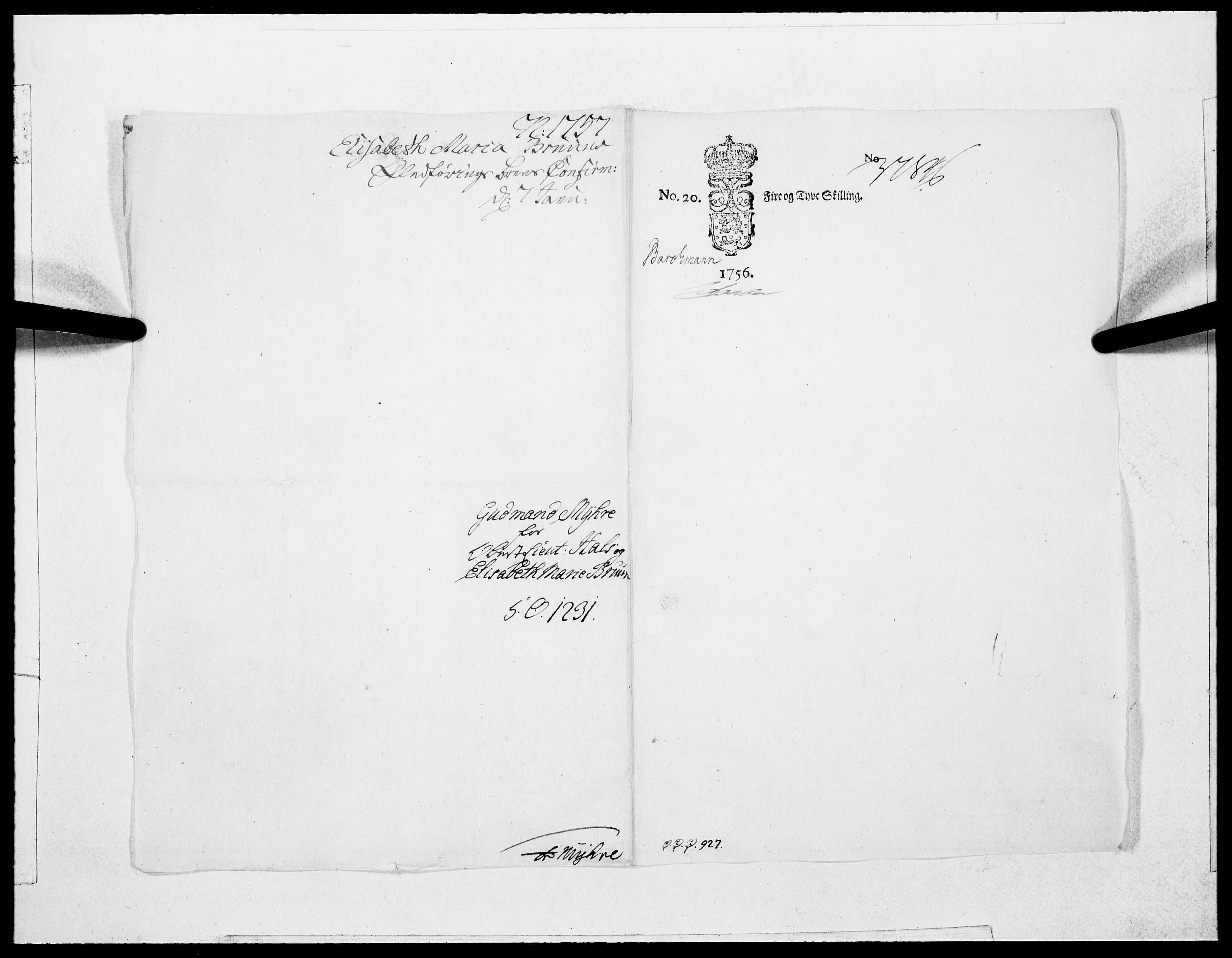 Danske Kanselli 1572-1799, AV/RA-EA-3023/F/Fc/Fcc/Fcca/L0173: Norske innlegg 1572-1799, 1757, p. 2