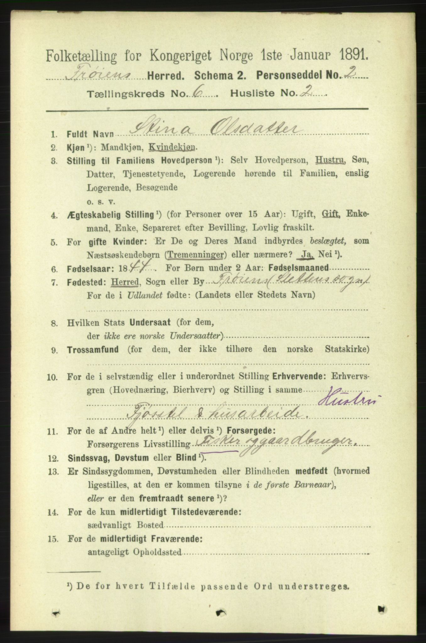 RA, 1891 census for 1619 Frøya, 1891, p. 4180