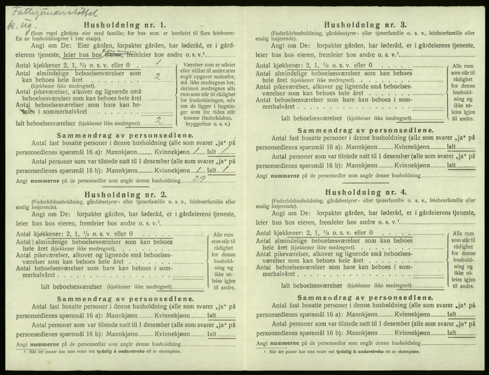 SAB, 1920 census for Eidfjord, 1920, p. 216