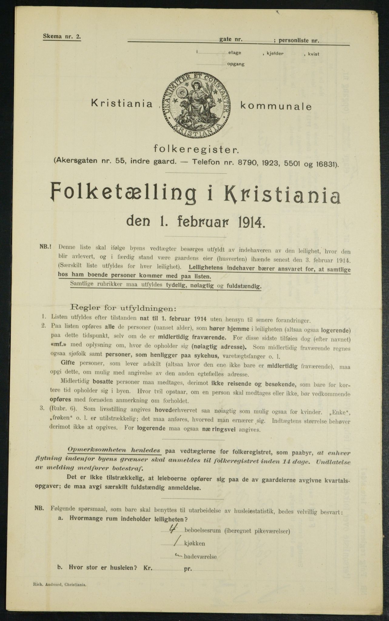 OBA, Municipal Census 1914 for Kristiania, 1914, p. 13042