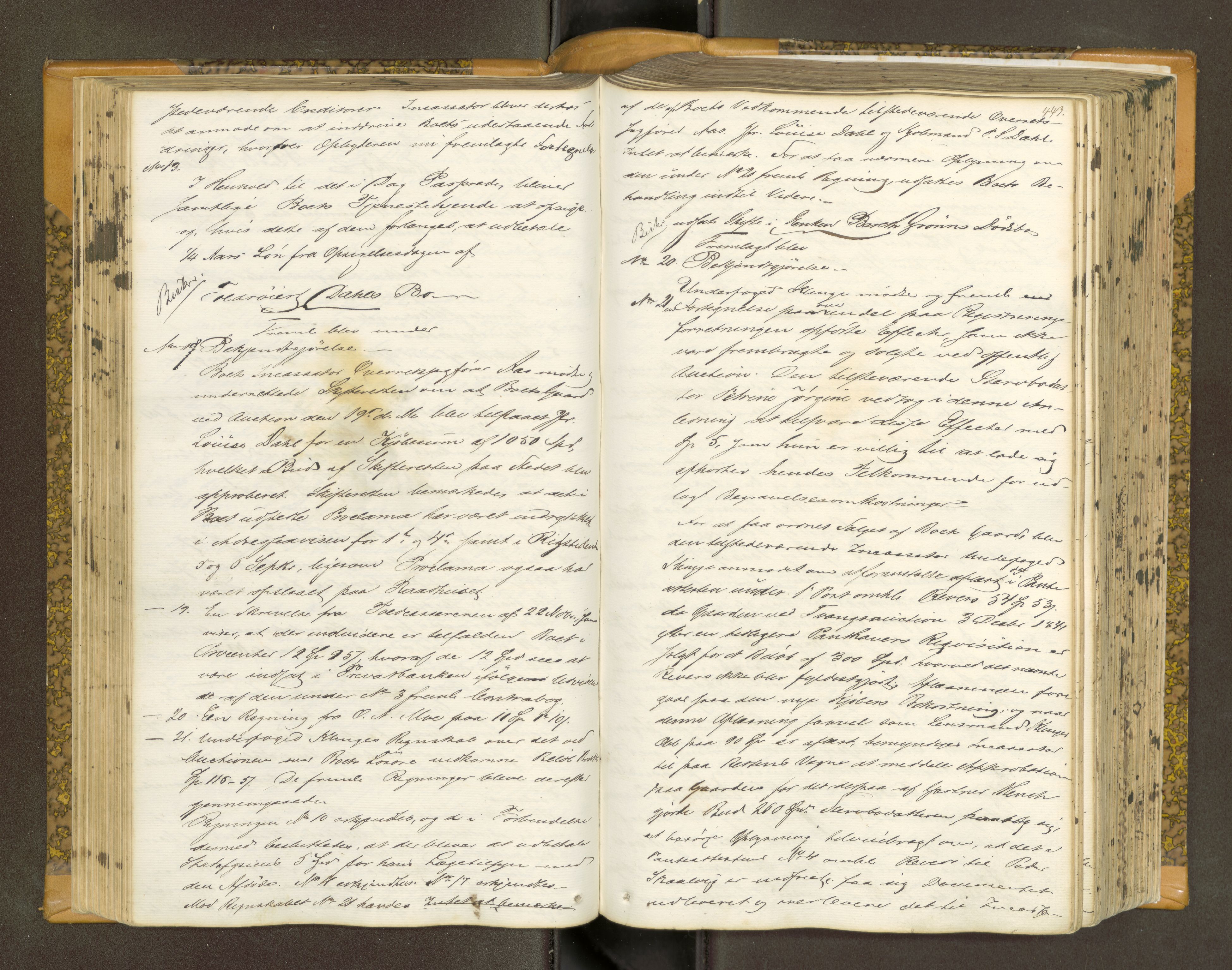 Trondheim byfogd, SAT/A-0003/1/3/3B/L0006: Skiftebehandlingsprotokoll (u/ register)gml.nr.29b. U, 1859-1863, p. 443