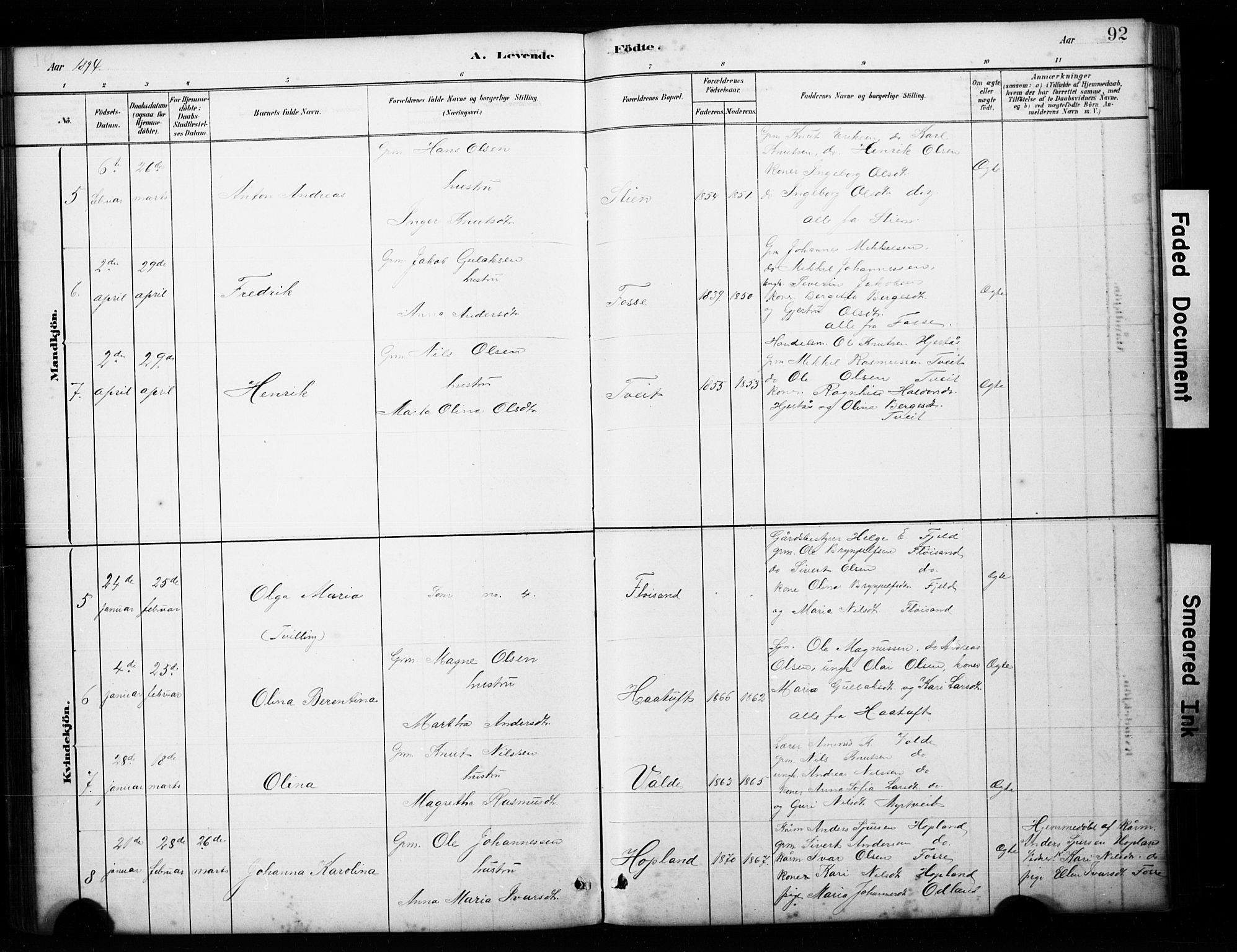 Alversund Sokneprestembete, AV/SAB-A-73901/H/Ha/Hab: Parish register (copy) no. C 3, 1881-1894, p. 92