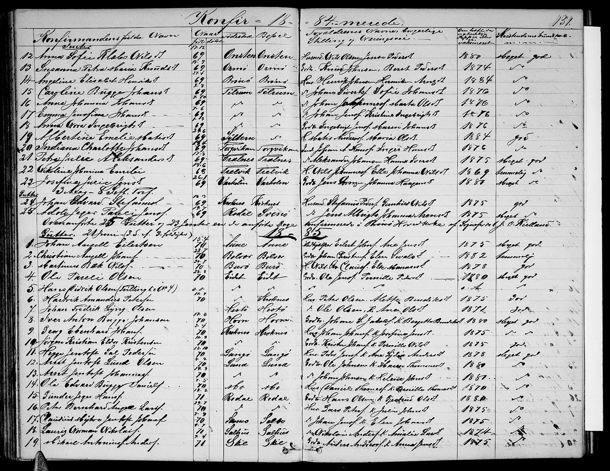 Ministerialprotokoller, klokkerbøker og fødselsregistre - Nordland, SAT/A-1459/813/L0212: Parish register (copy) no. 813C04, 1864-1886, p. 151