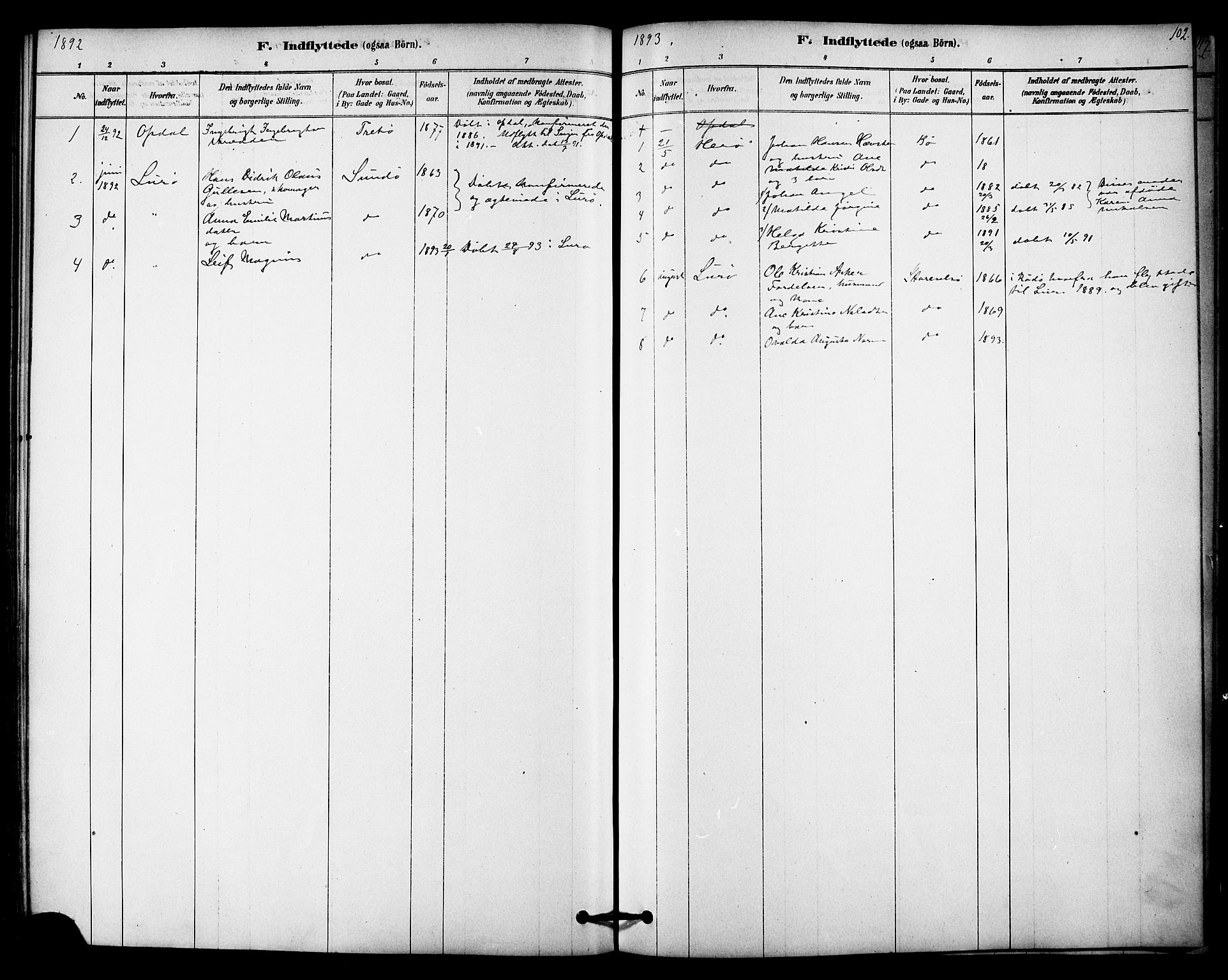 Ministerialprotokoller, klokkerbøker og fødselsregistre - Nordland, SAT/A-1459/841/L0609: Parish register (official) no. 841A13, 1878-1902, p. 102