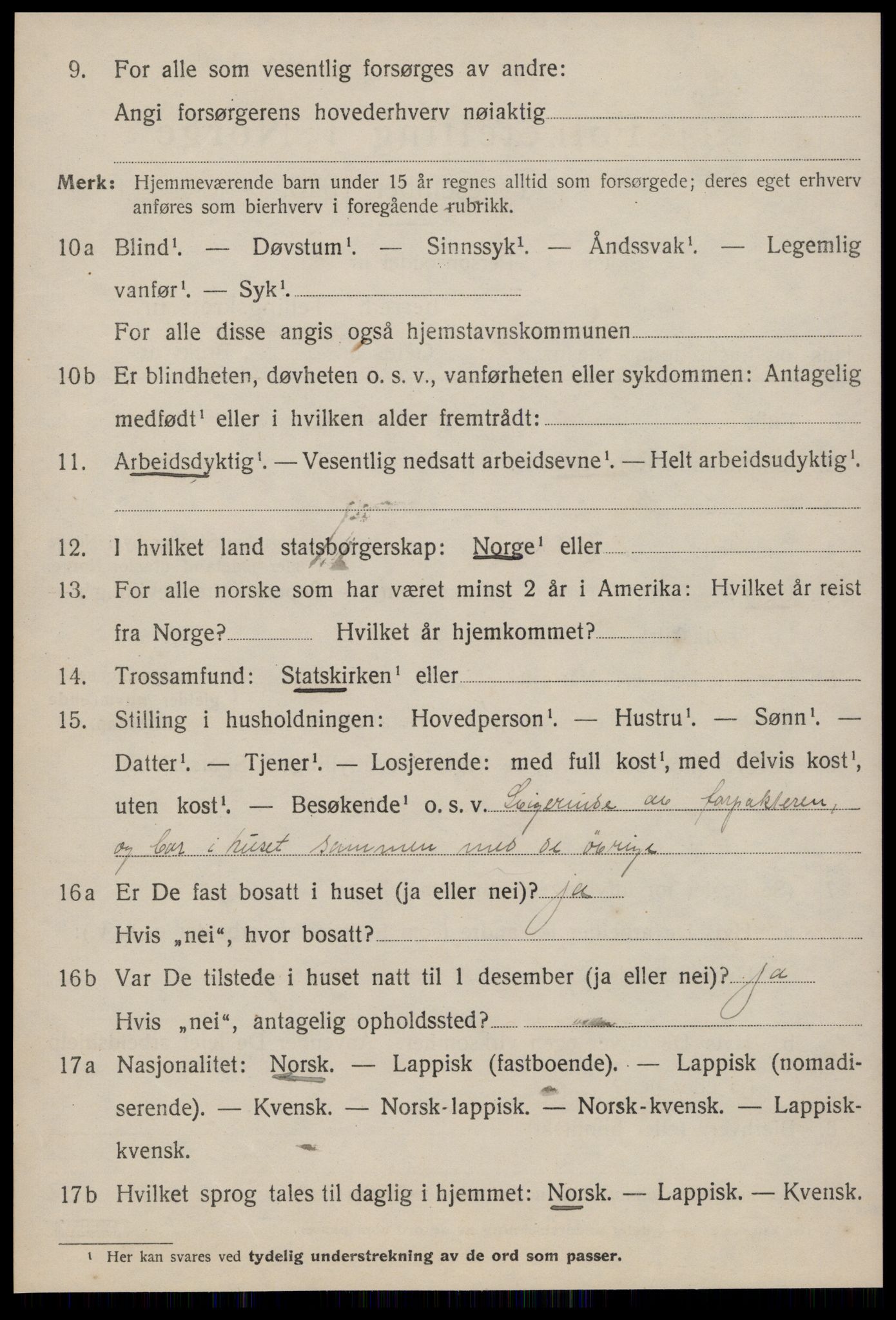 SAT, 1920 census for Malvik, 1920, p. 2563