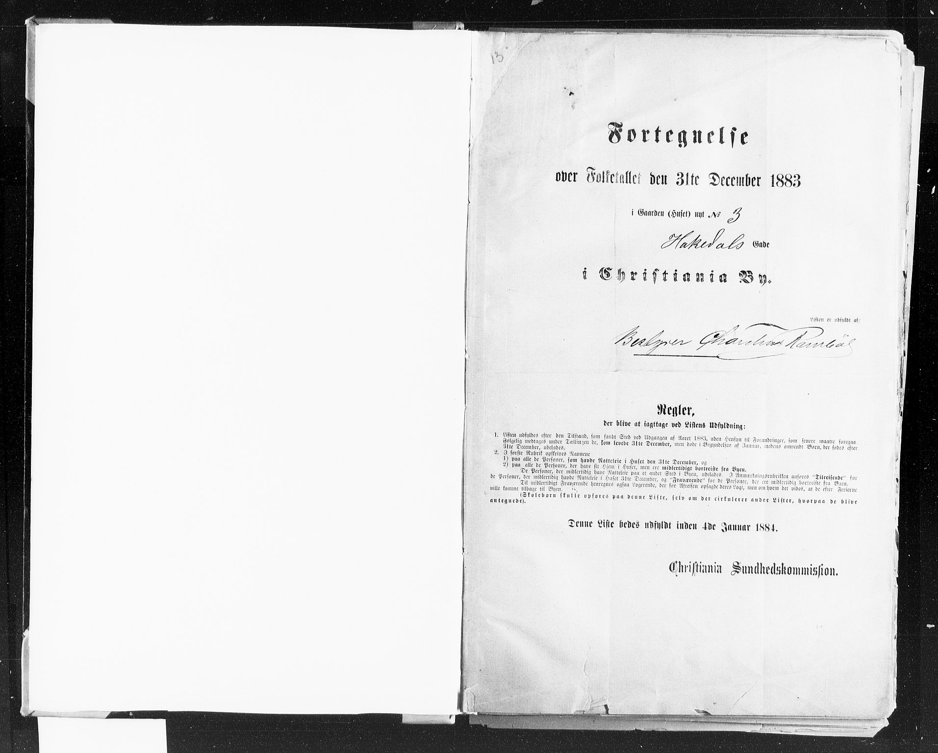 OBA, Municipal Census 1883 for Kristiania, 1883, p. 1529