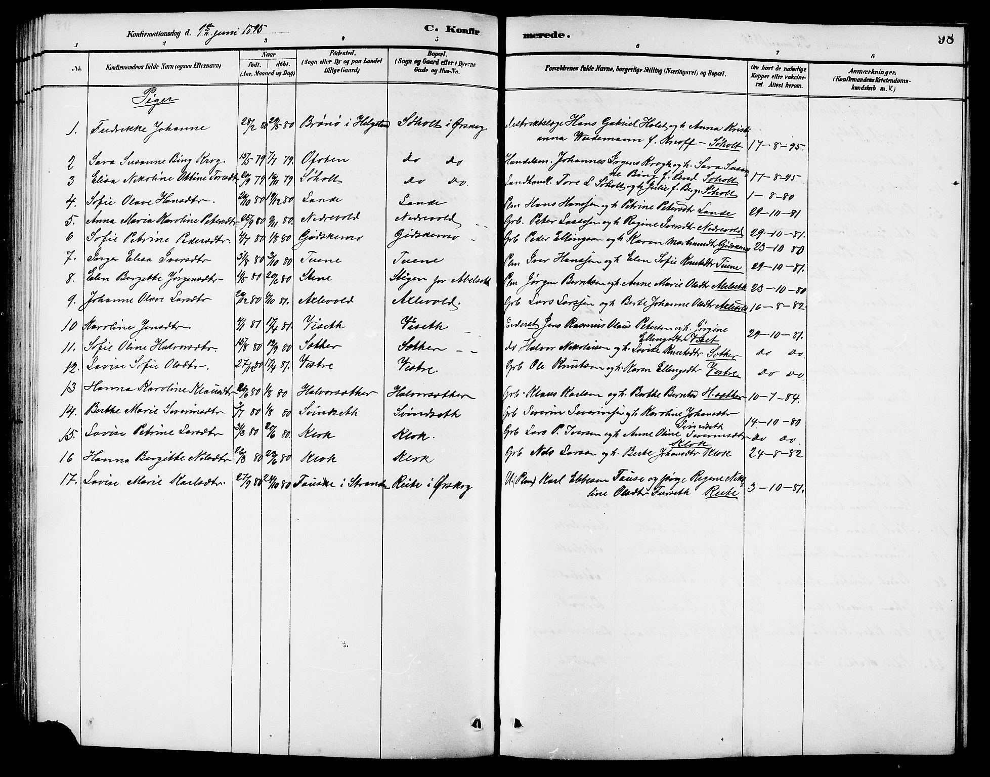 Ministerialprotokoller, klokkerbøker og fødselsregistre - Møre og Romsdal, AV/SAT-A-1454/522/L0327: Parish register (copy) no. 522C06, 1890-1915, p. 98