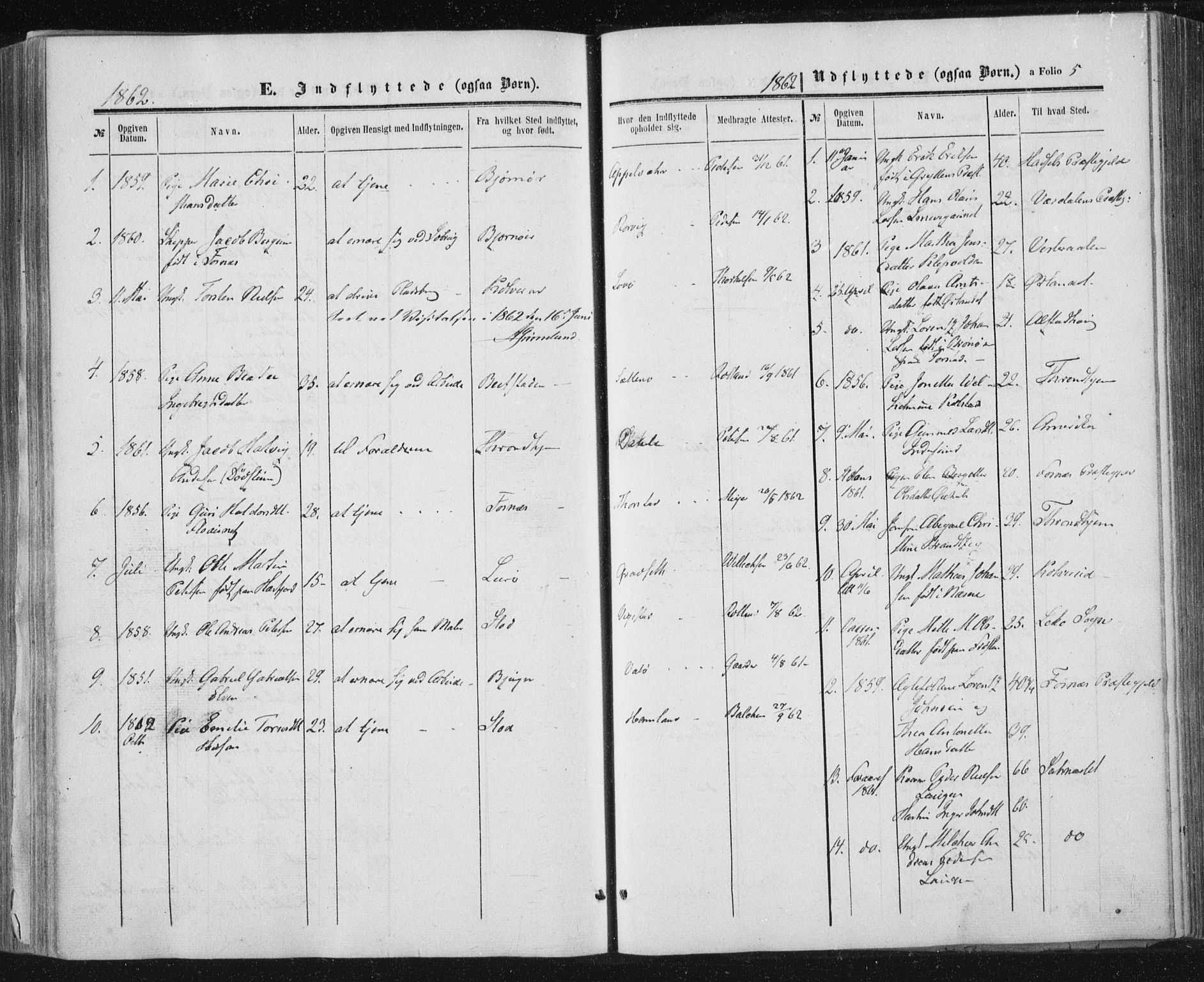 Ministerialprotokoller, klokkerbøker og fødselsregistre - Nord-Trøndelag, SAT/A-1458/784/L0670: Parish register (official) no. 784A05, 1860-1876, p. 5