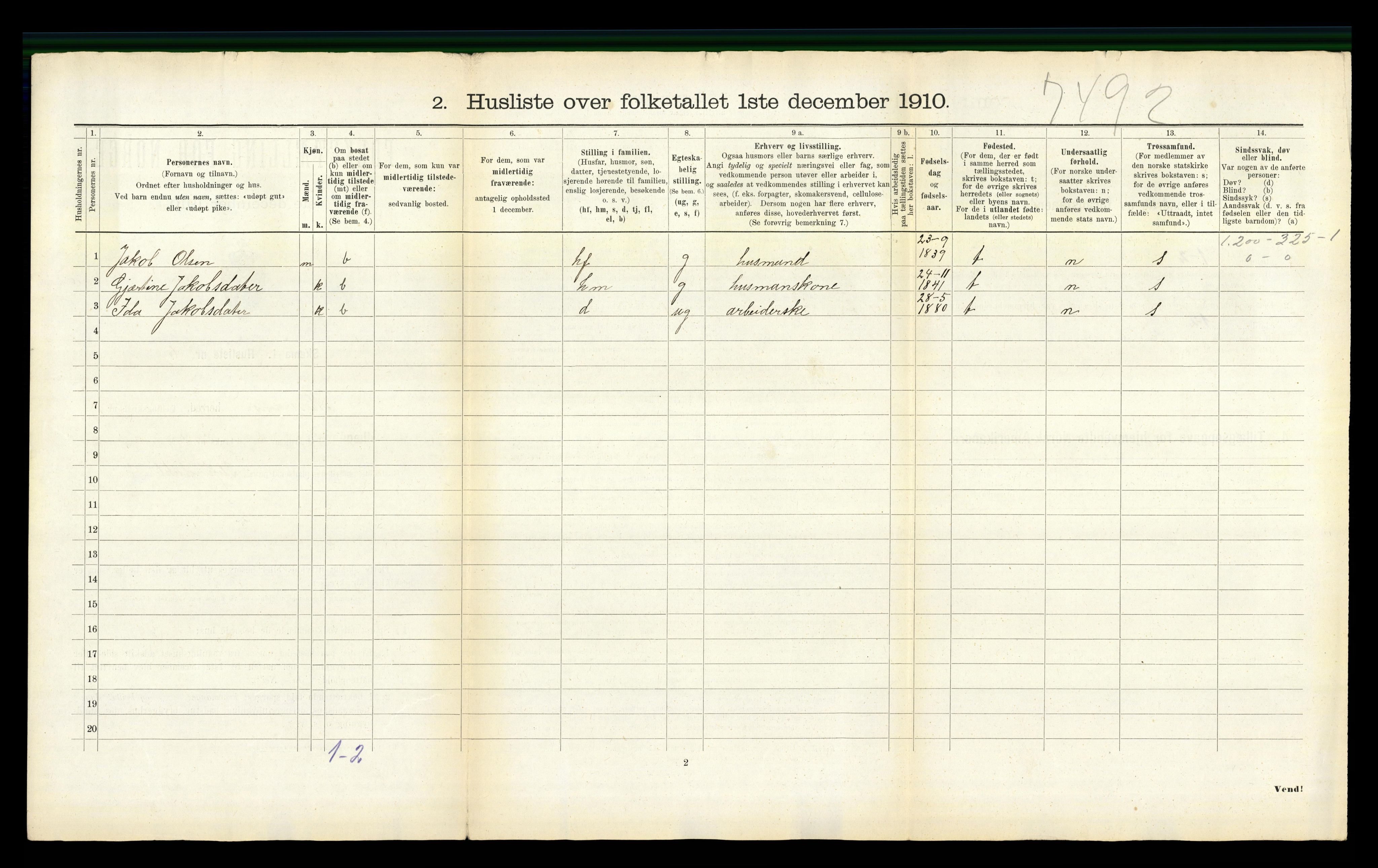 RA, 1910 census for Mosvik, 1910, p. 41