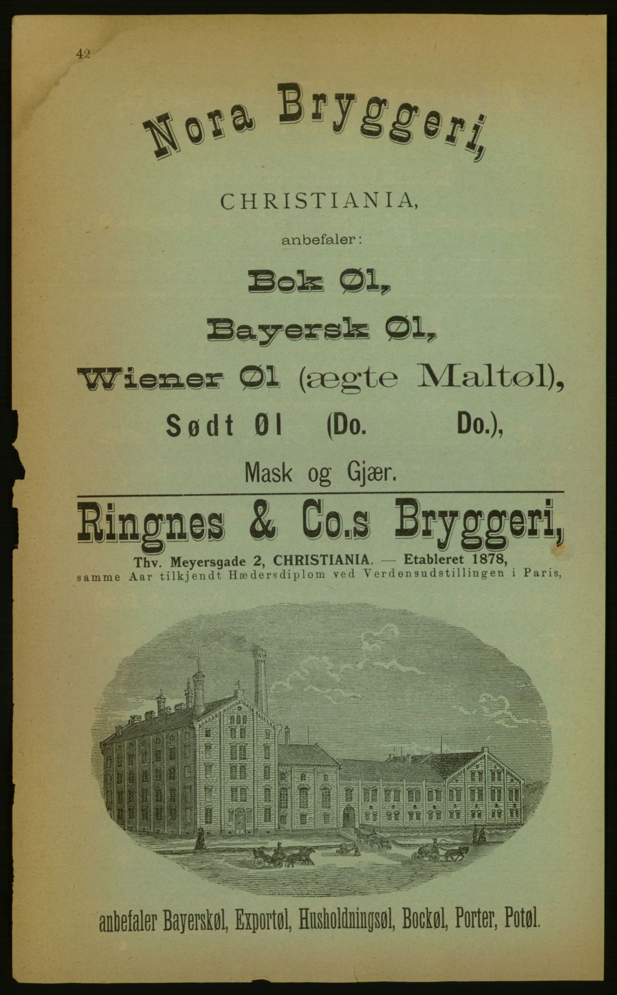 Kristiania/Oslo adressebok, PUBL/-, 1883, p. 42