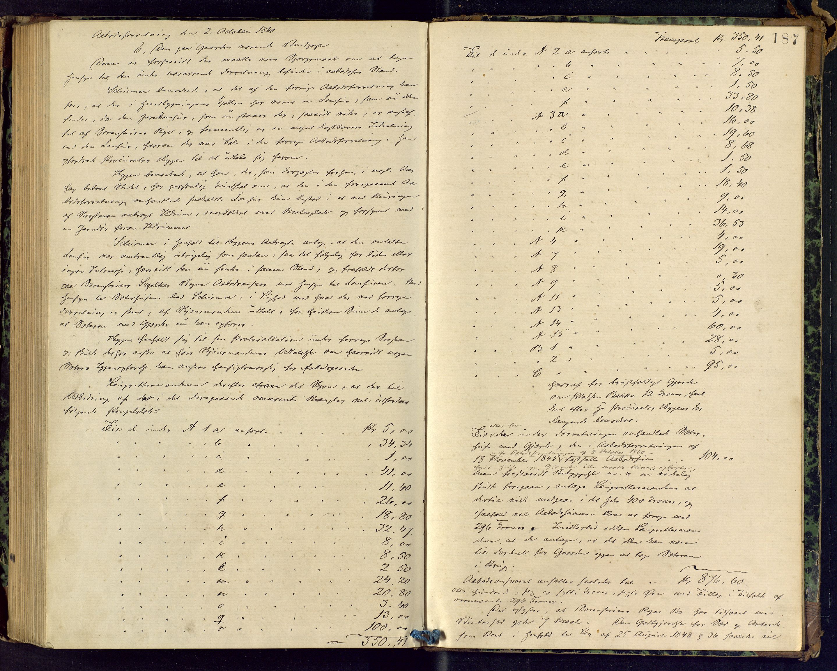 Ringerike sorenskriveri, SAKO/A-105/F/Fc/Fca/L0015: Ekstrarettsprotokoll, 1876-1879, p. 187